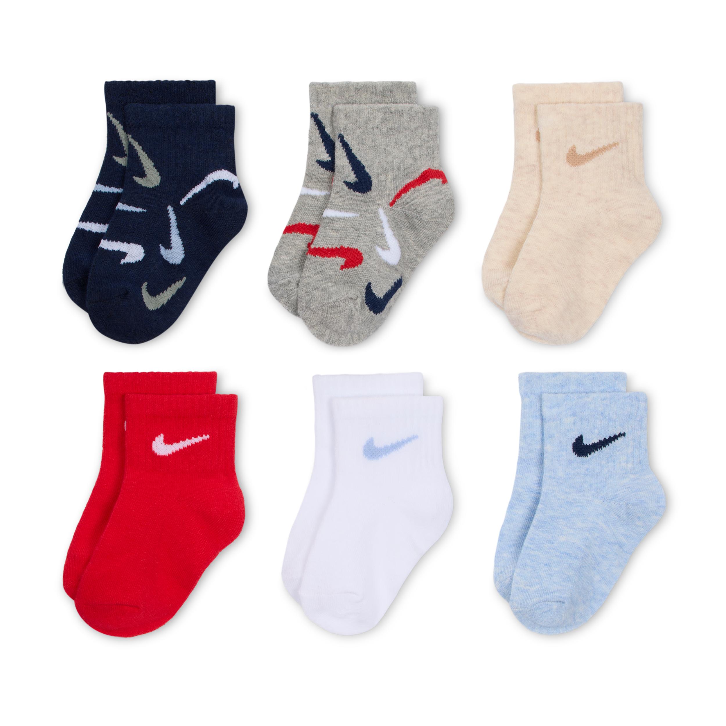 Nike Baby Swooshfetti Ankle Socks (6 Pairs) by NIKE