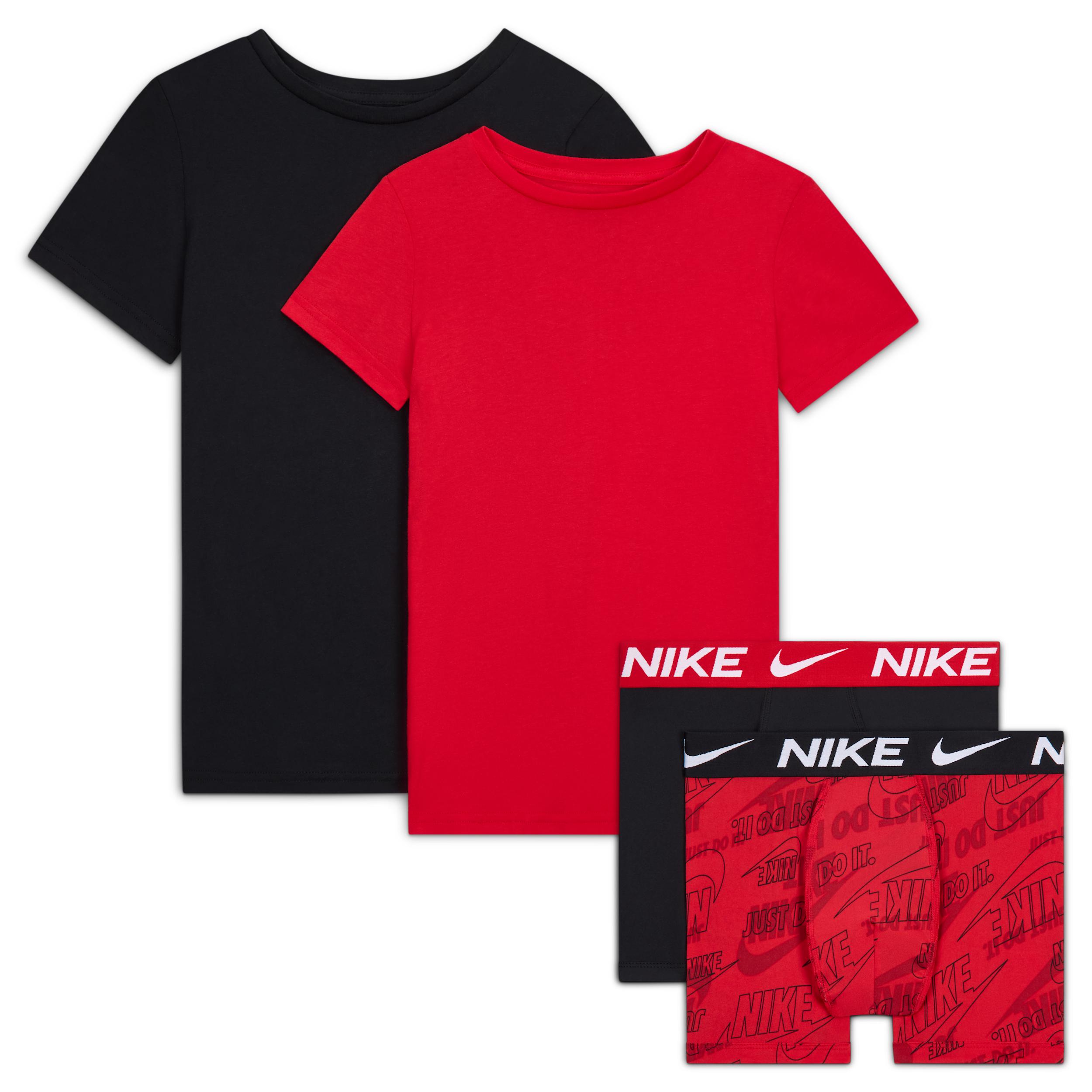 Nike Big Kids' Boxer Briefs and Undershirts 4-Piece Set by NIKE