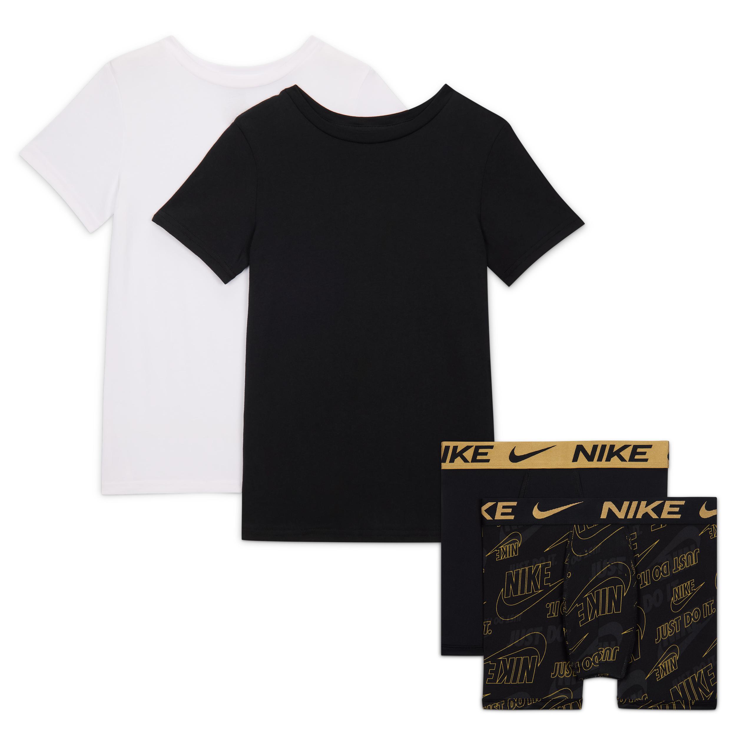 Nike Big Kids' Boxer Briefs and Undershirts 4-Piece Set by NIKE