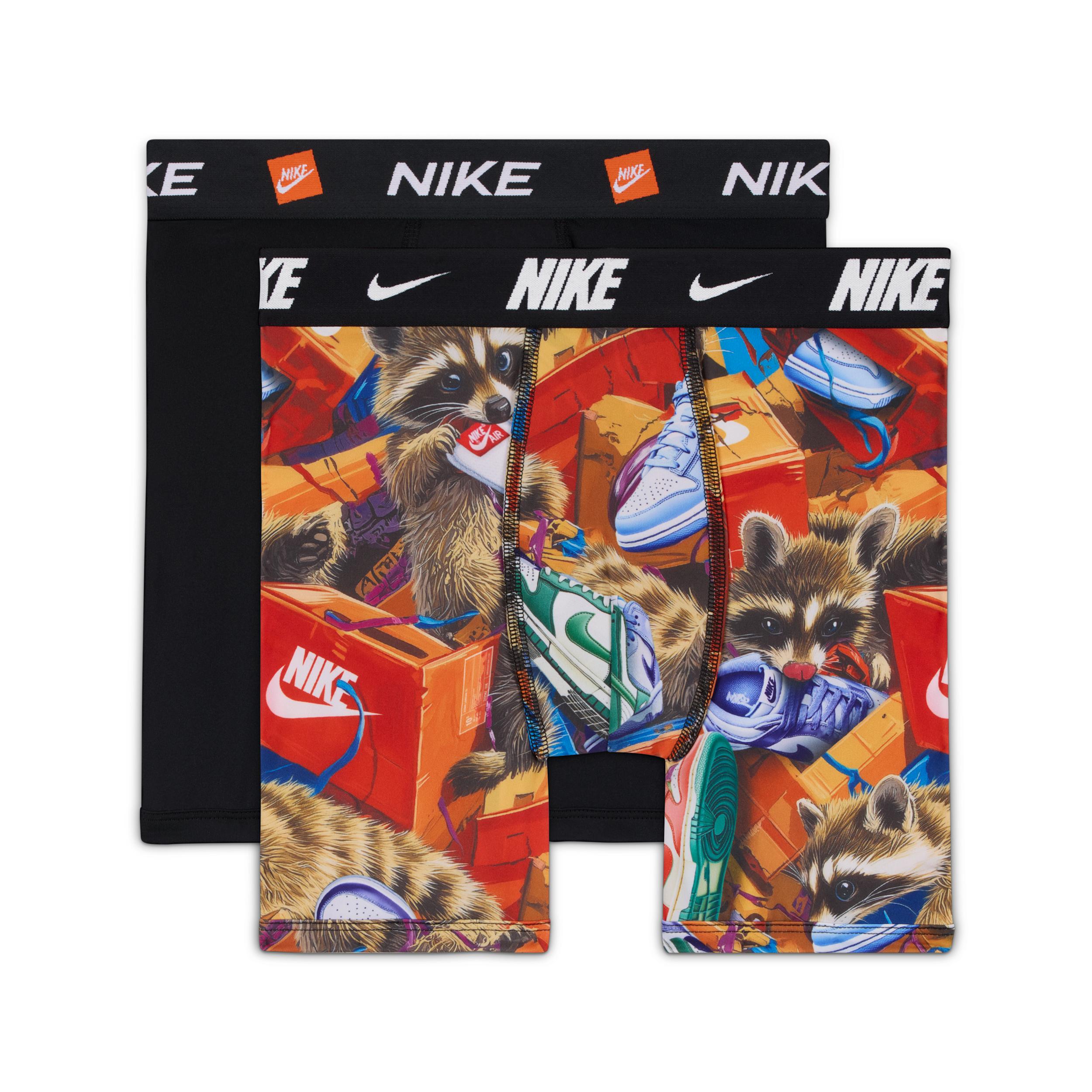 Nike Big Kids' Dri-FIT Printed Long Boxer Briefs (2-Pack) by NIKE