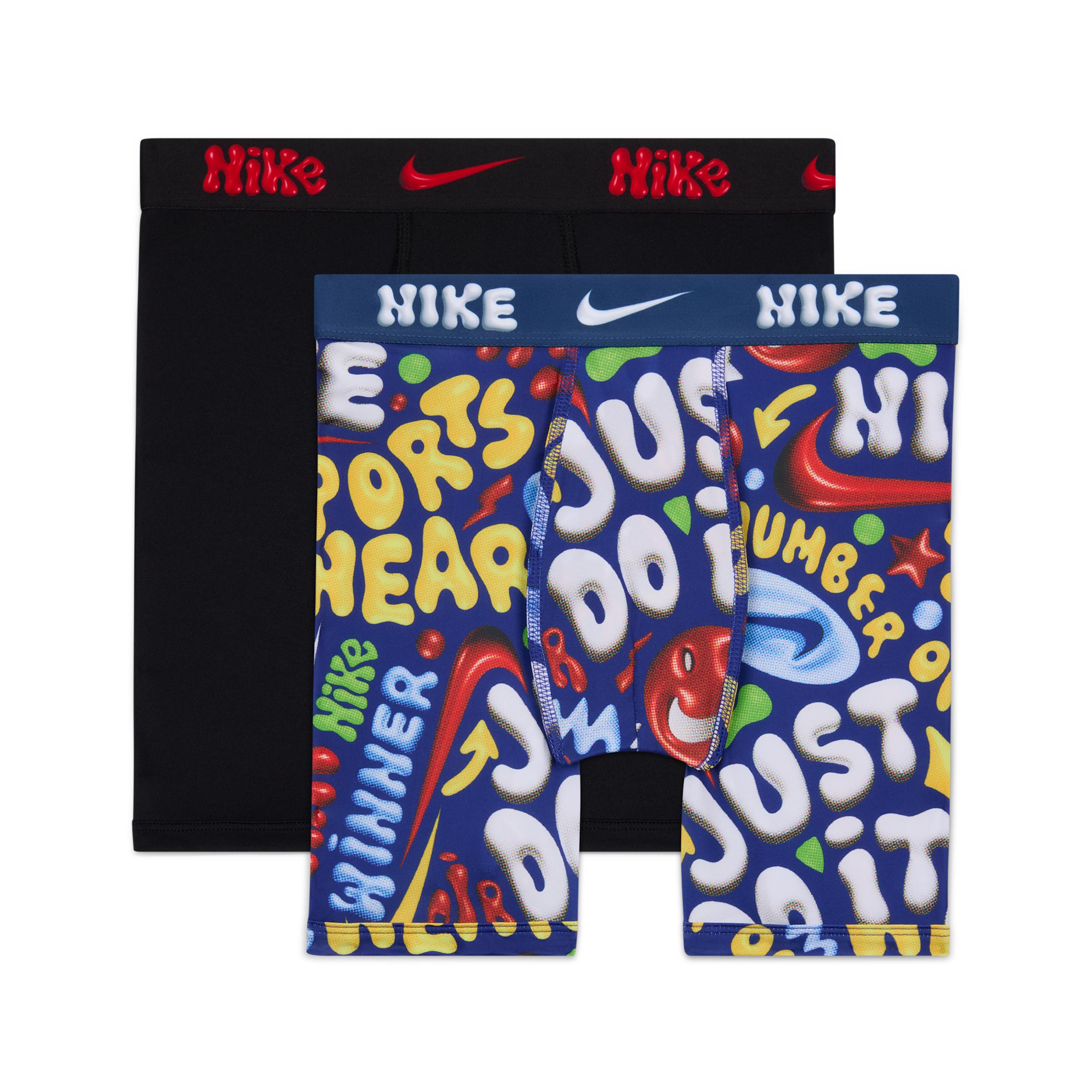 Nike Big Kids' Dri-FIT Printed Long Boxer Briefs (2-Pack) by NIKE