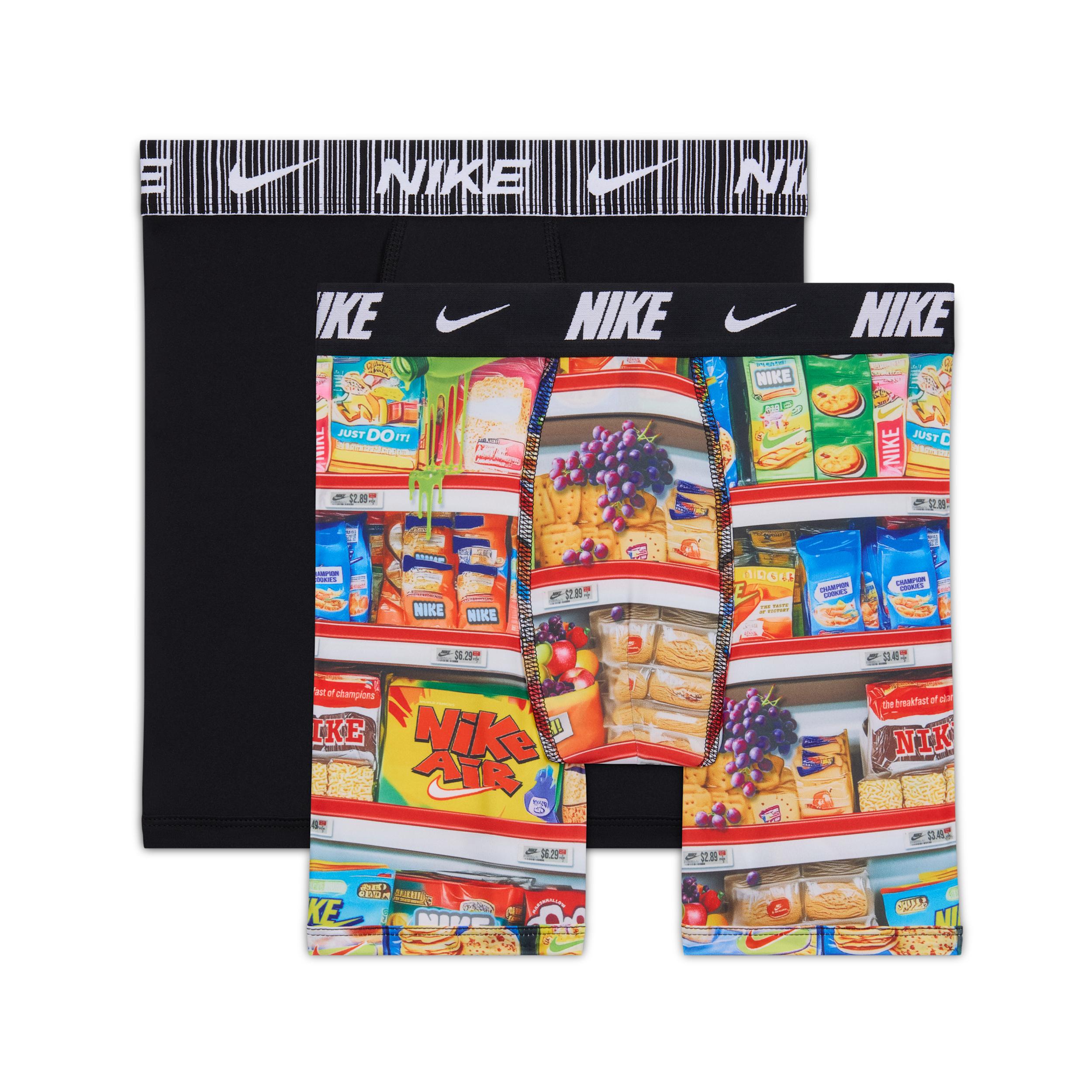 Nike Big Kids' Dri-FIT Printed Long Boxer Briefs (2-Pack) by NIKE