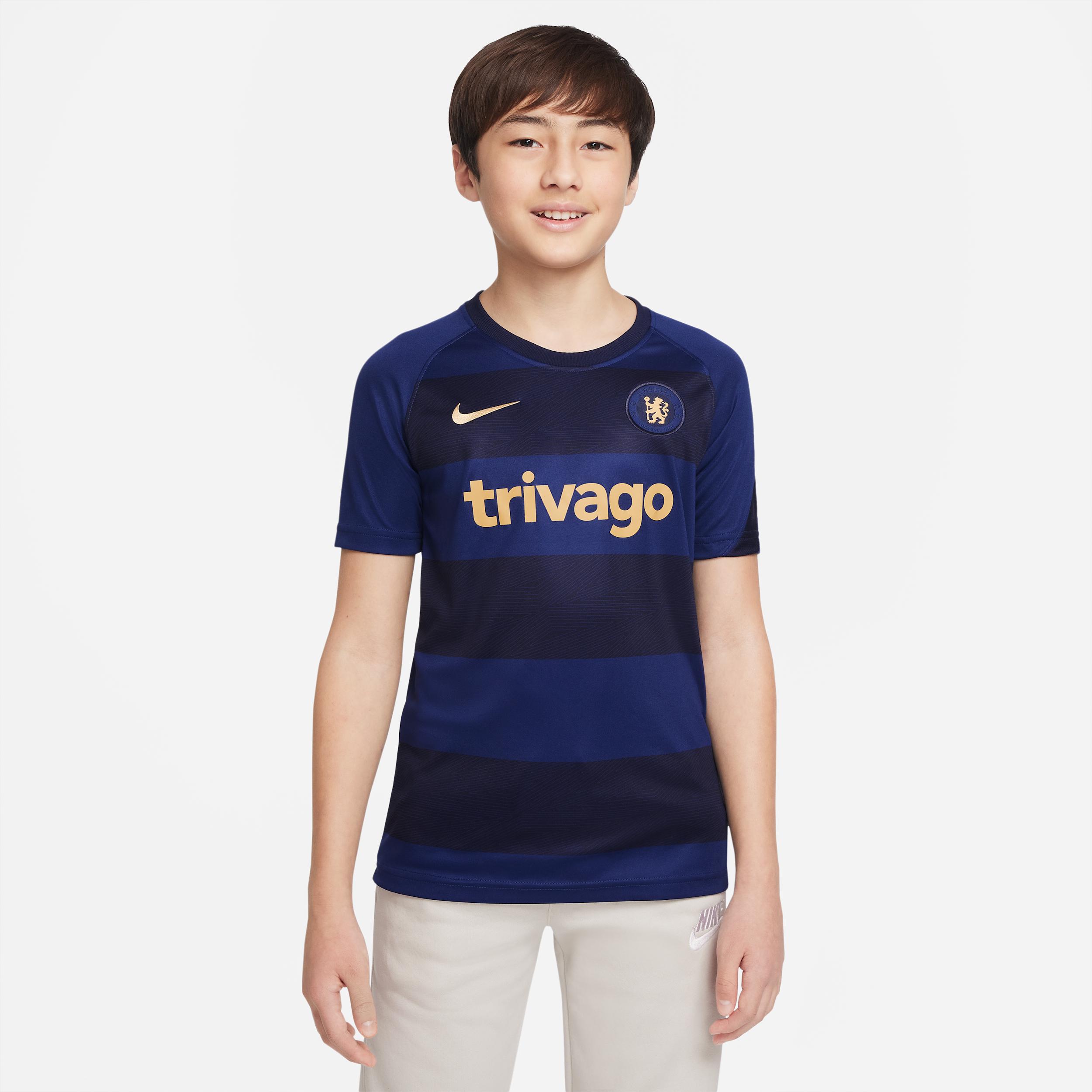 Nike Chelsea FC Big Kids' Pre-Match Short-Sleeve Soccer Top by NIKE