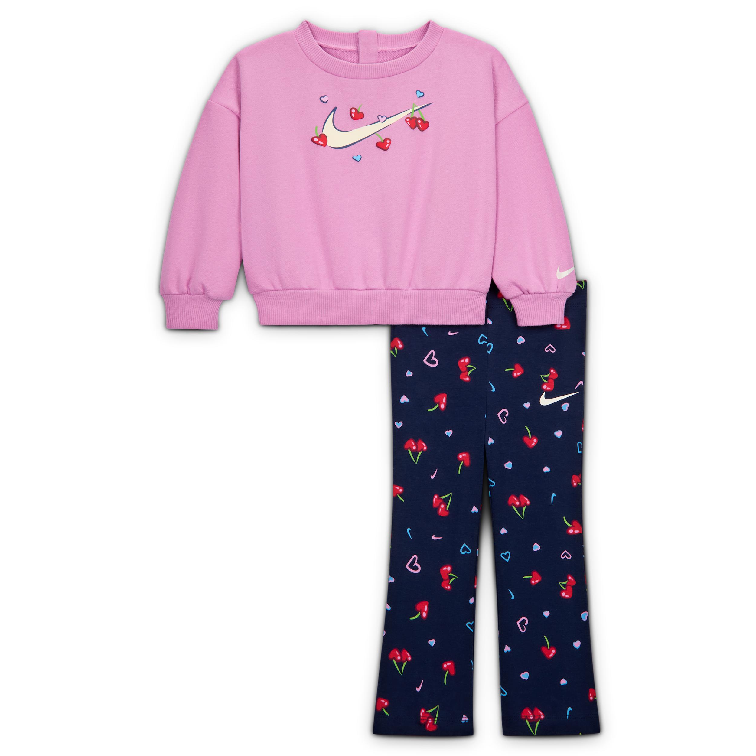 Nike Cherry Baby (12-24M) Crew and Leggings Set by NIKE