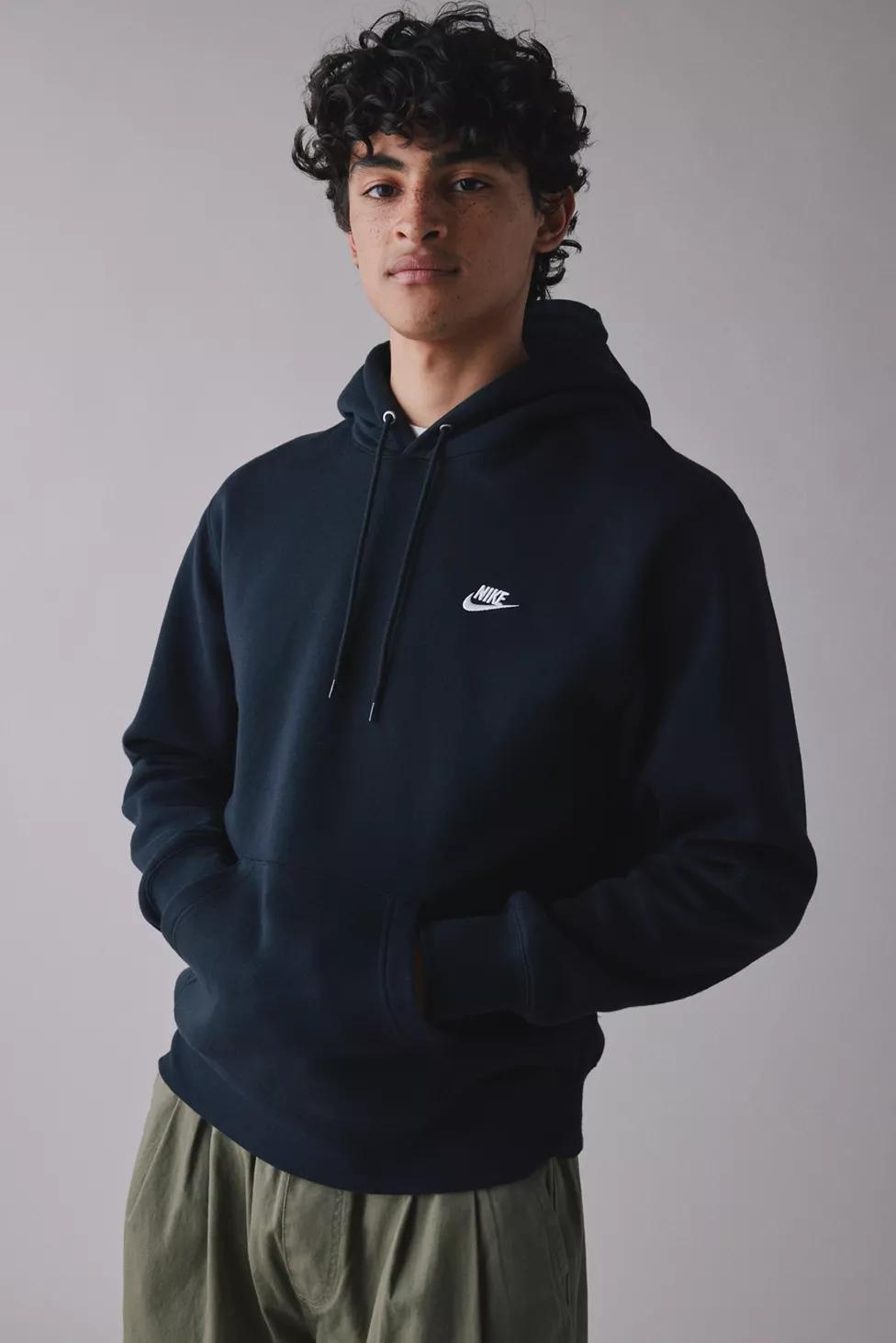 Nike Club Logo Fleece Pullover Hoodie Sweatshirt by NIKE