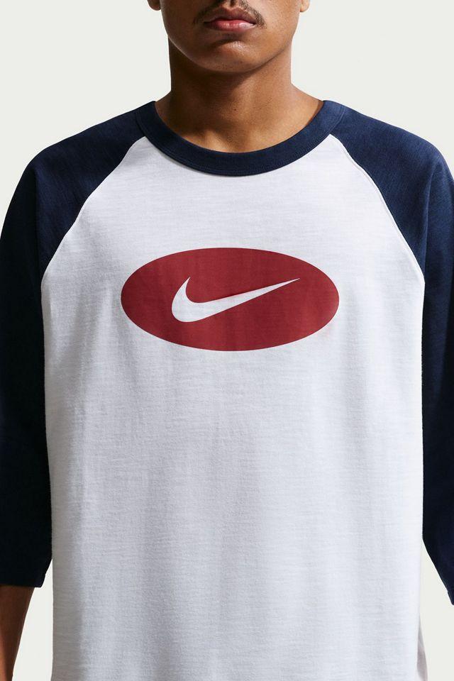 Nike Club Logo Graphic 3/4-Sleeve Raglan Tee by NIKE