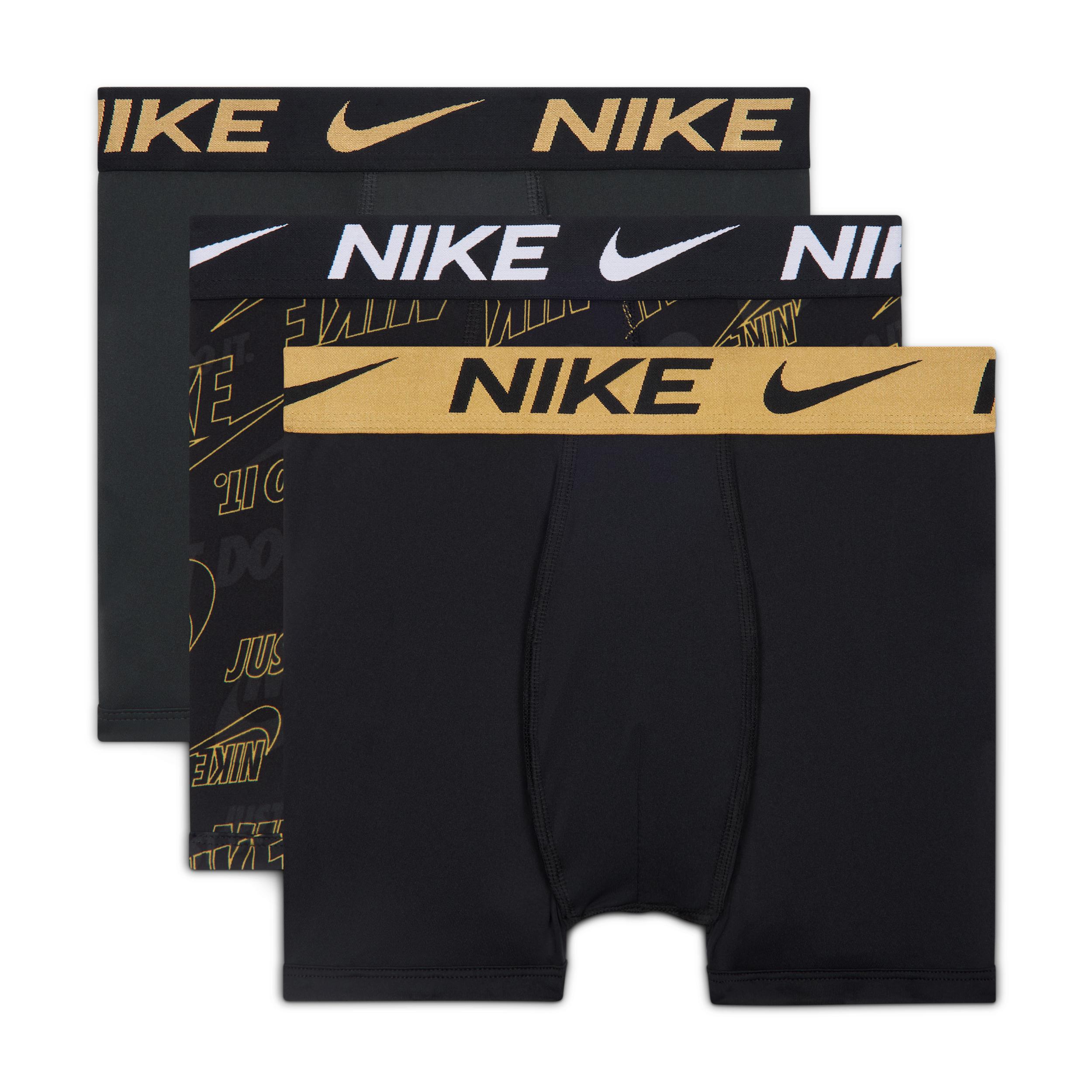 Nike Dri-FIT Essentials Big Kids' Printed Boxer Briefs (3-Pack) by NIKE