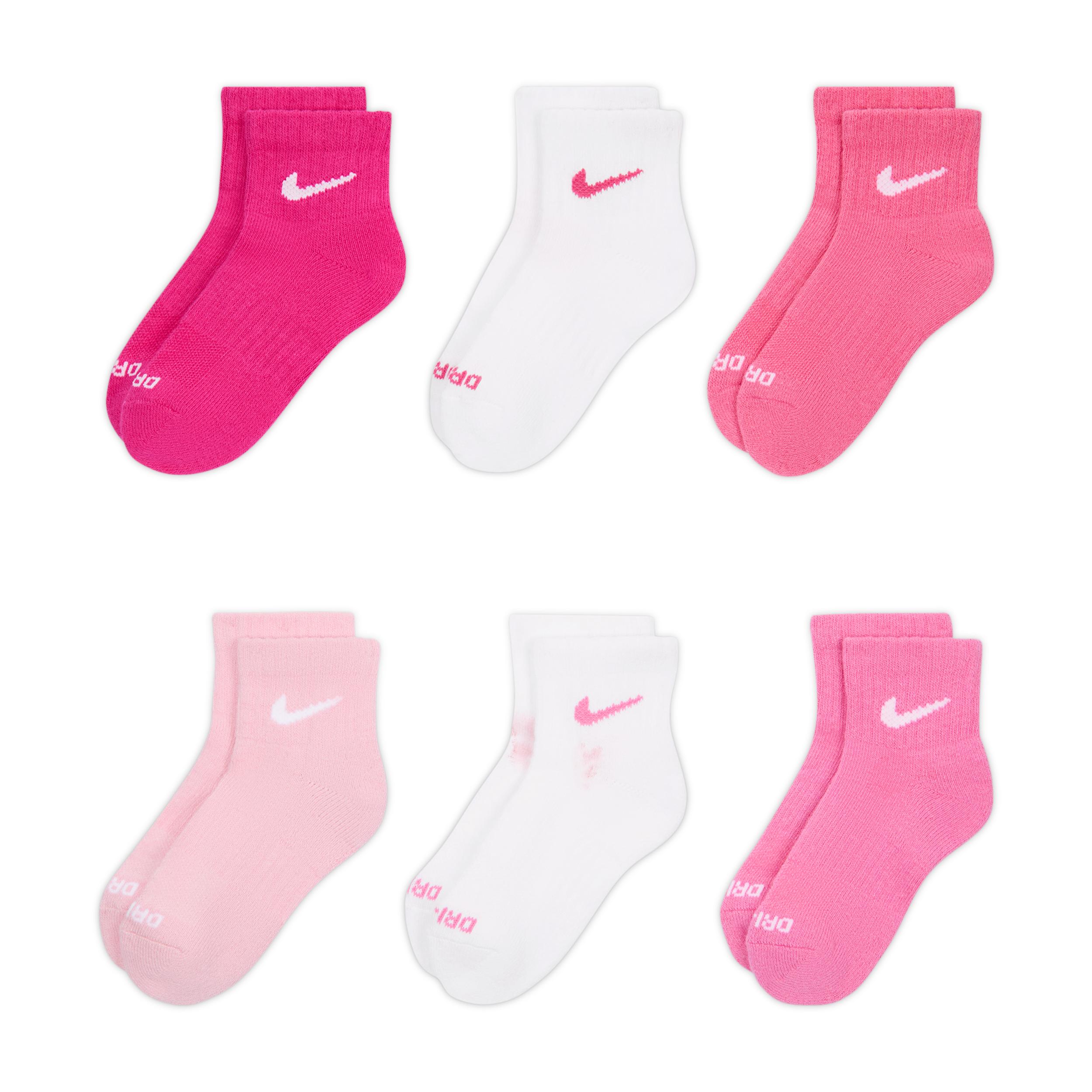 Nike Dri-FIT Performance Basics Little Kids' Quarter Socks (6 Pairs) by NIKE