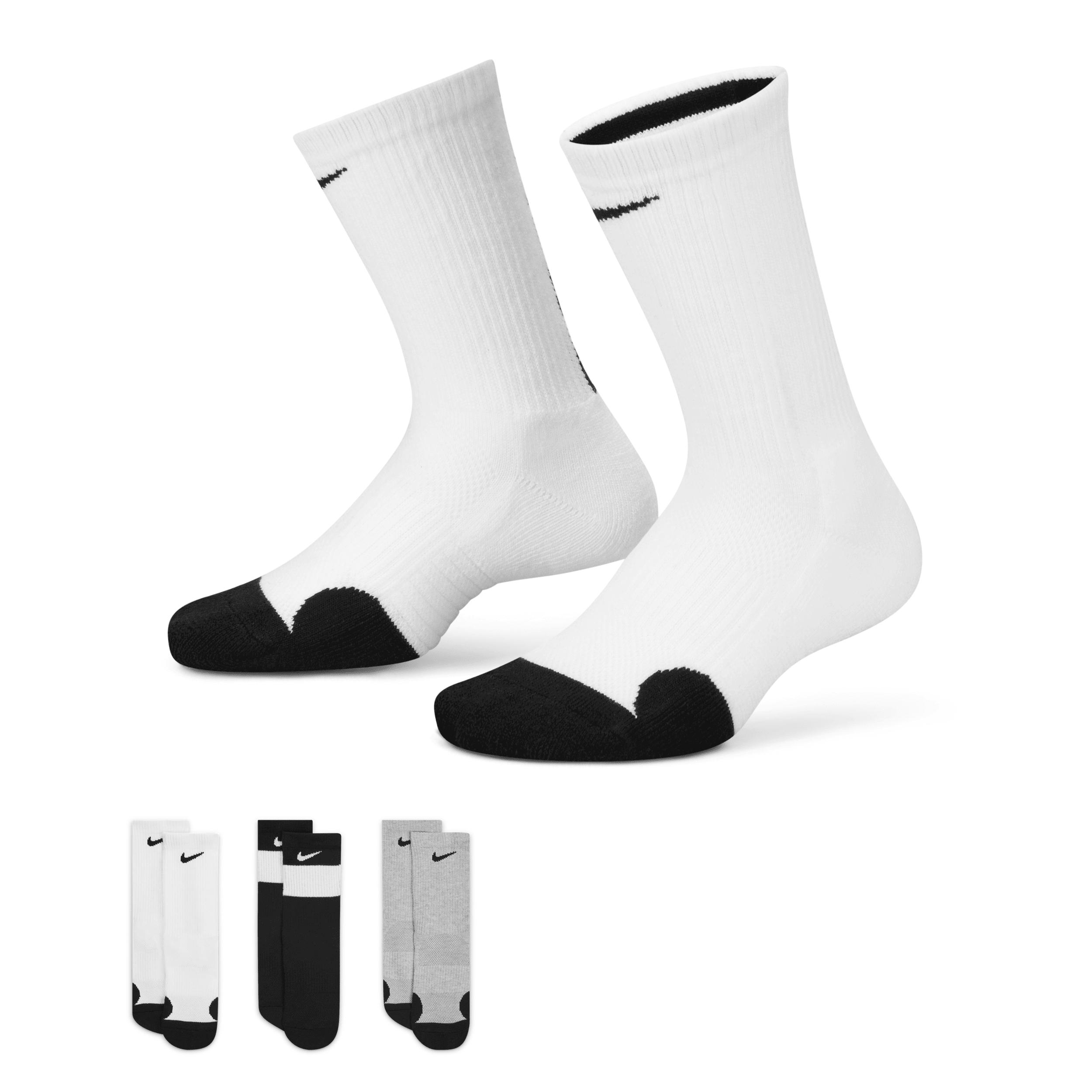 Nike Elite Crew Socks (3 Pairs) Little Kids' Socks by NIKE