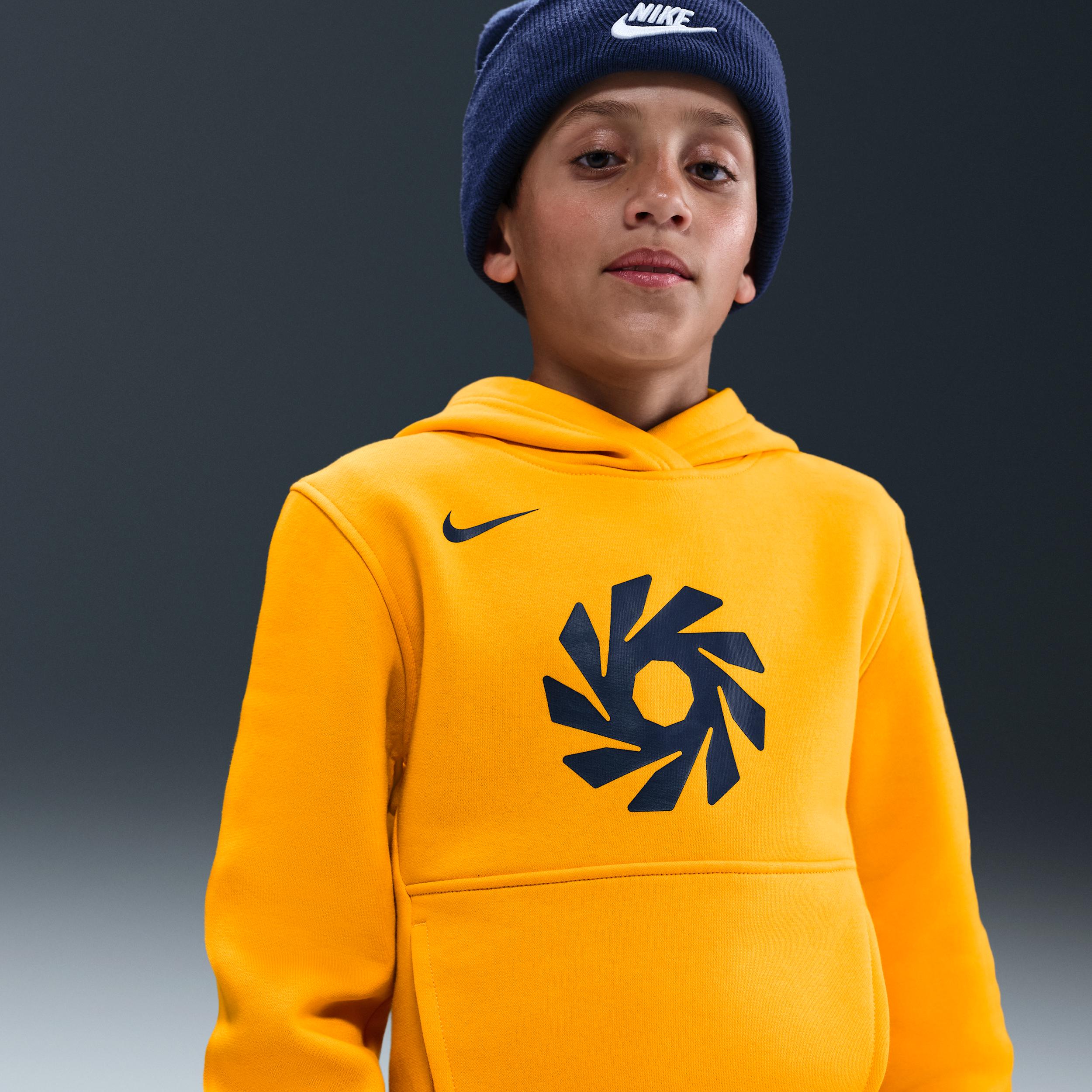Nike Erling Haaland Club Fleece Big Kids' Soccer Hoodie by NIKE