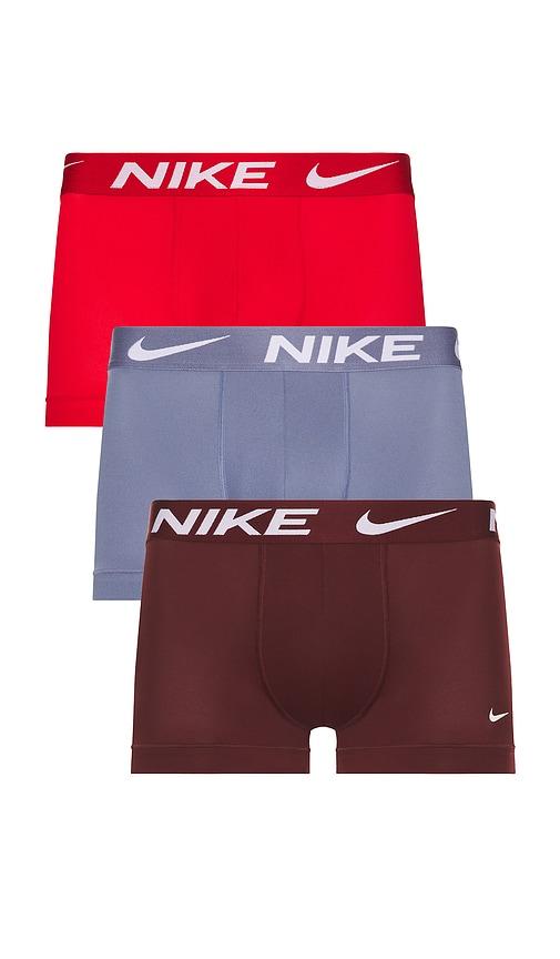 Nike Essential Micro Boxer Brief 3 Pack in Red,Blue,Brown by NIKE Nike Essential Micro Boxer Brief 3 Pack in Red,Blue,Brown by NIKE