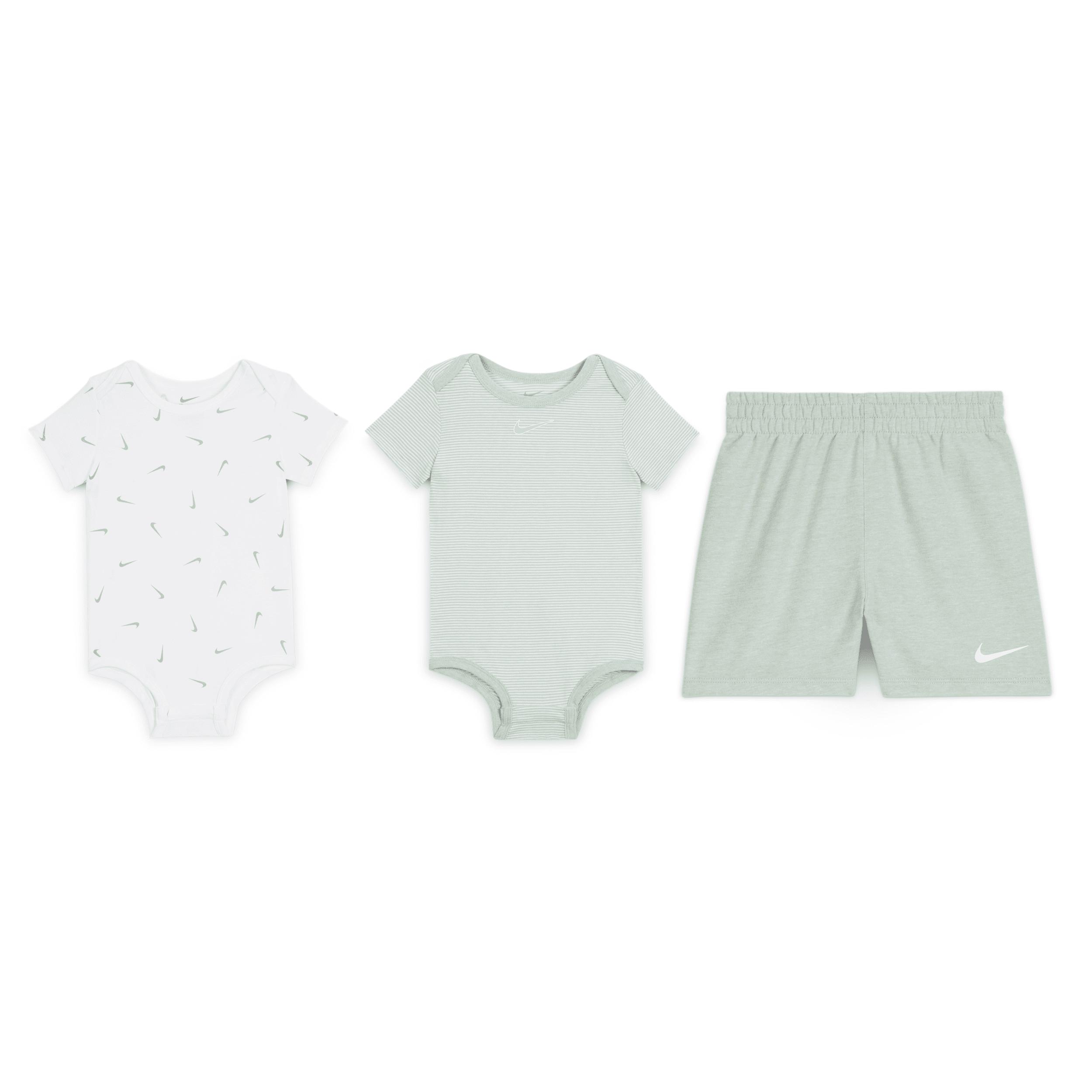 Nike Essentials Baby (12-24M) 3-Piece Striped Swooshfetti Set by NIKE