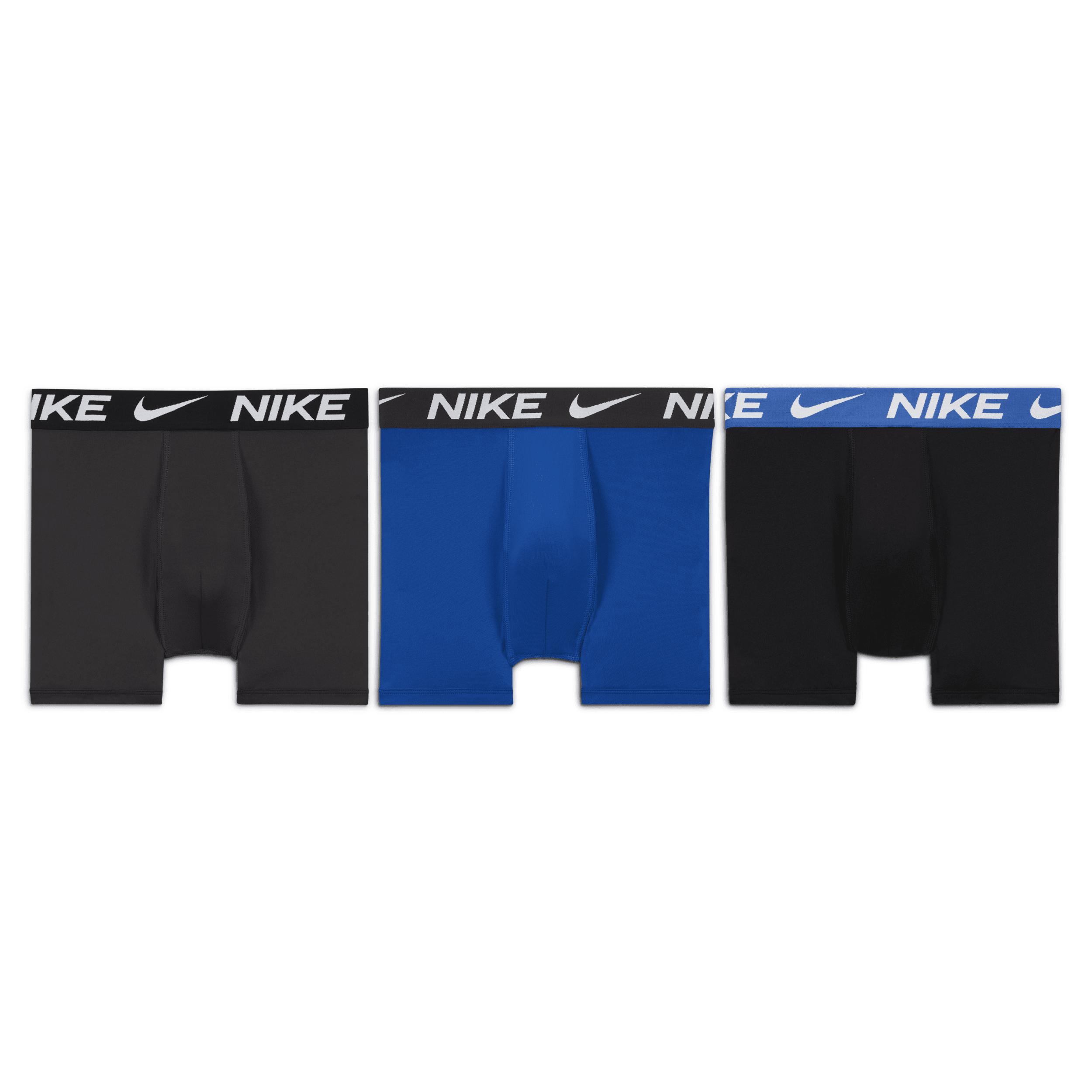 Nike Essentials Big Kids' Dri-FIT Micro Solid Boxer Briefs (3-Pack) by NIKE