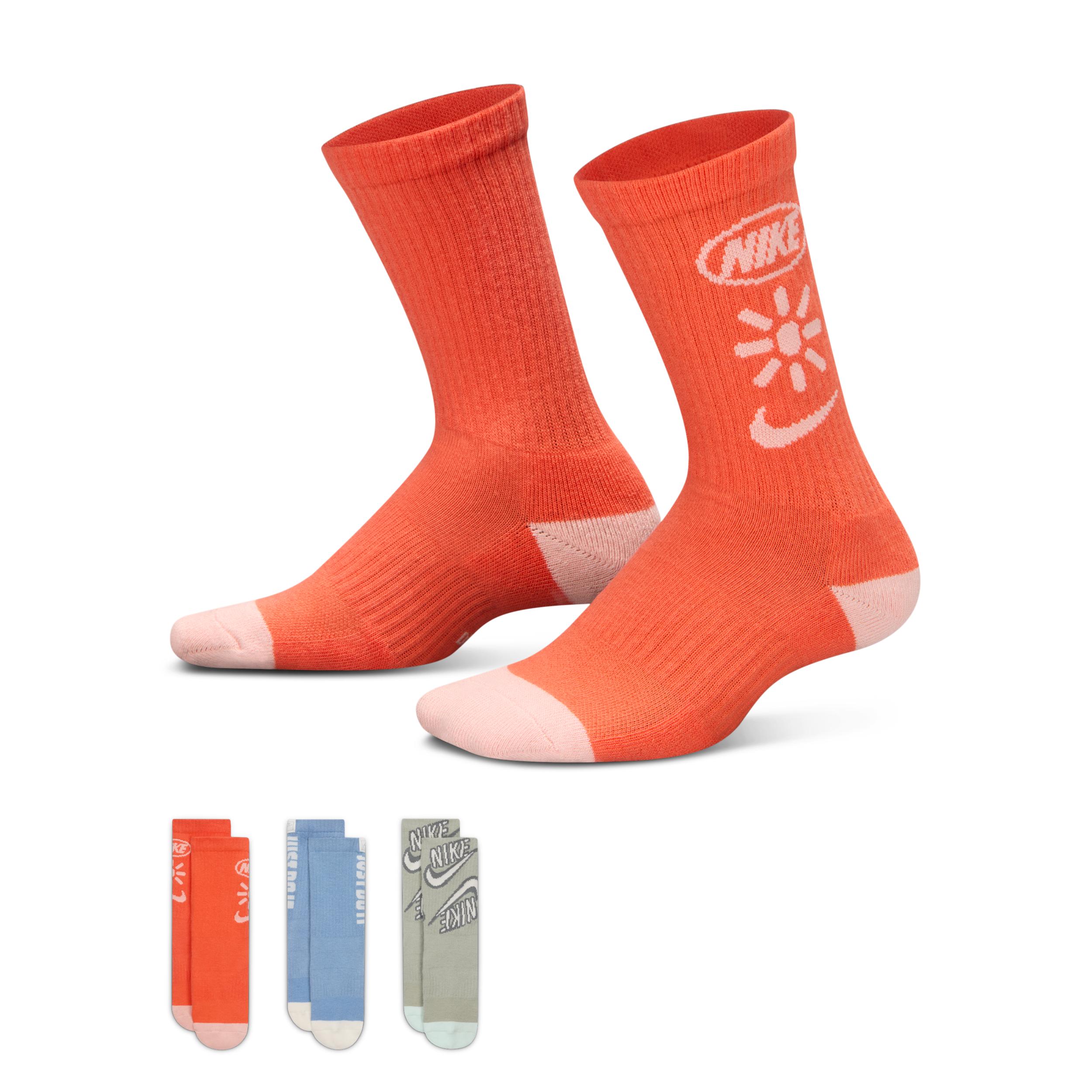 Nike Everyday Plus Kids' Cushioned Crew Socks (3-Pair) by NIKE