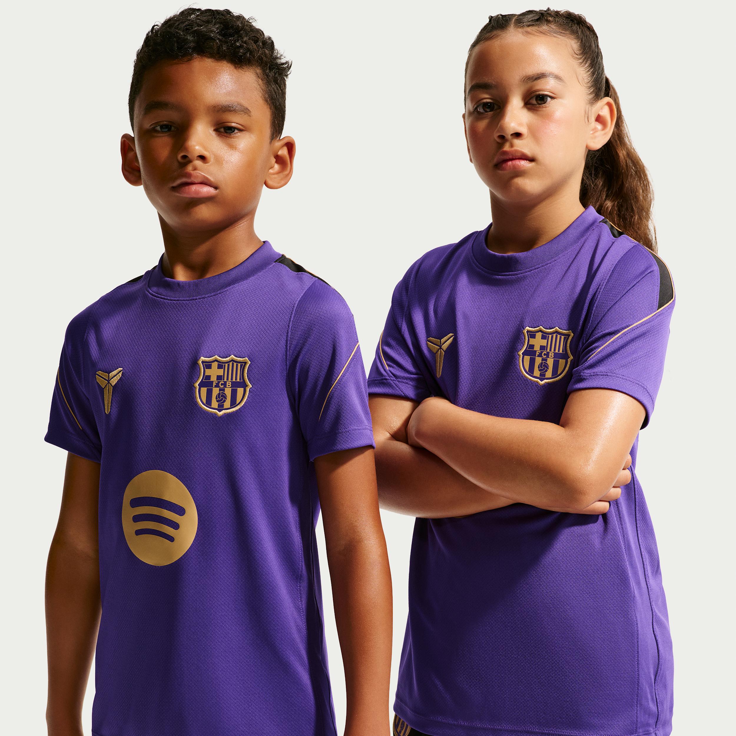 Nike FC Barcelona Strike Away Big Kids' Kobe Dri-FIT Soccer Short-Sleeve Top by NIKE