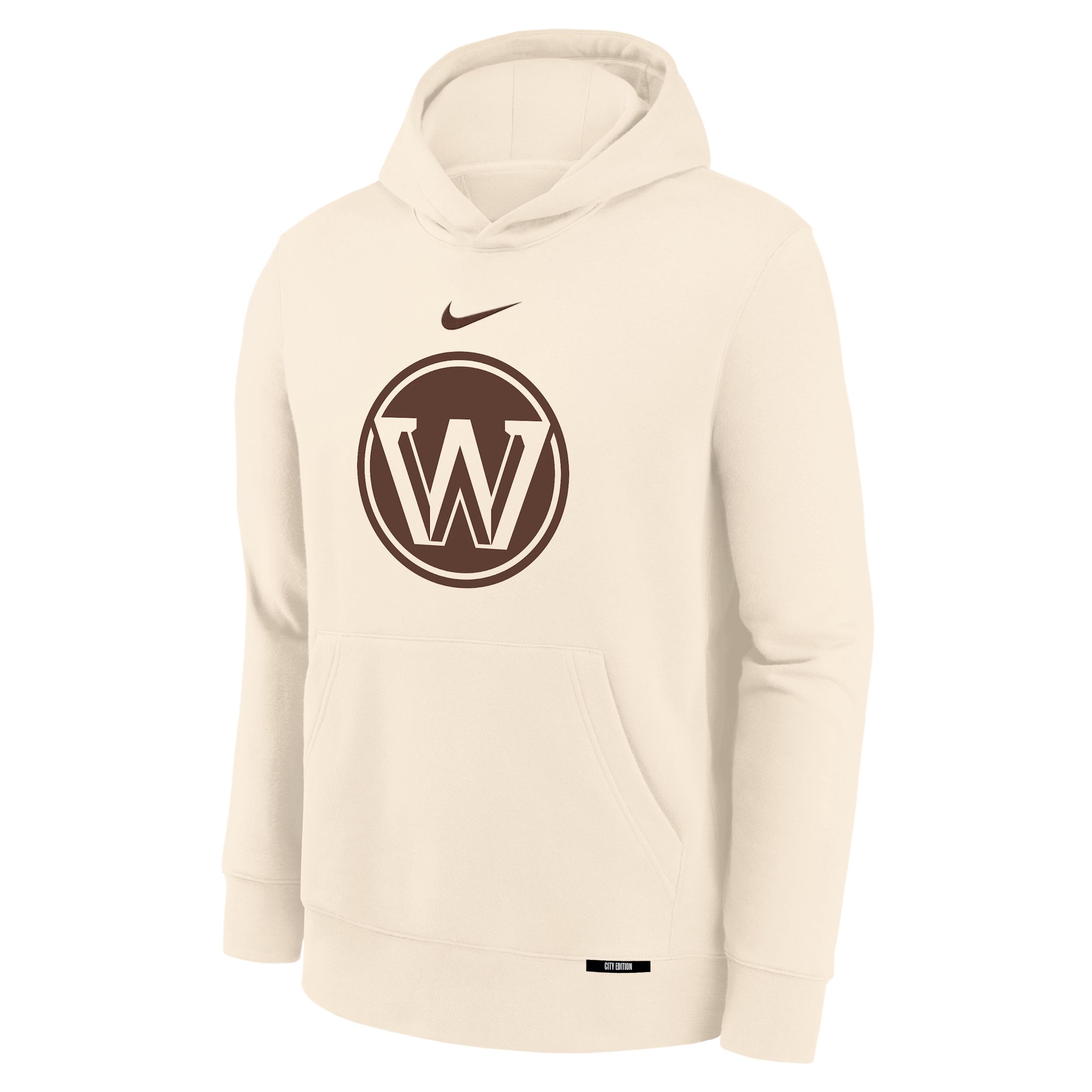 Nike Golden State Warriors Club Fleece City Edition Big Kids' Fleece Hoodie by NIKE