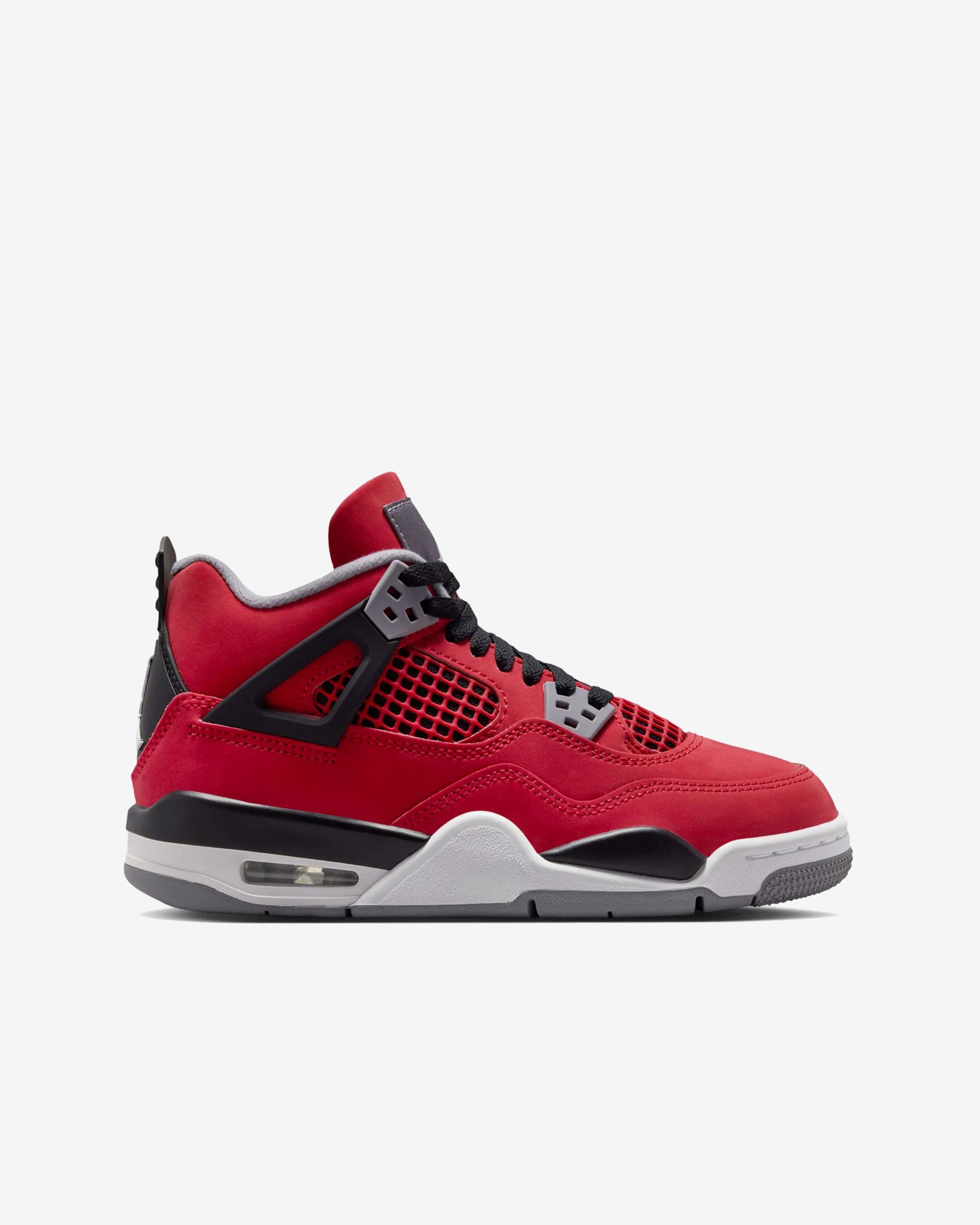 Nike - Kid's Air Jordan 4 Retro Toro Bravo GS Sneakers - (Fire Red/Black/Cement Grey) by NIKE