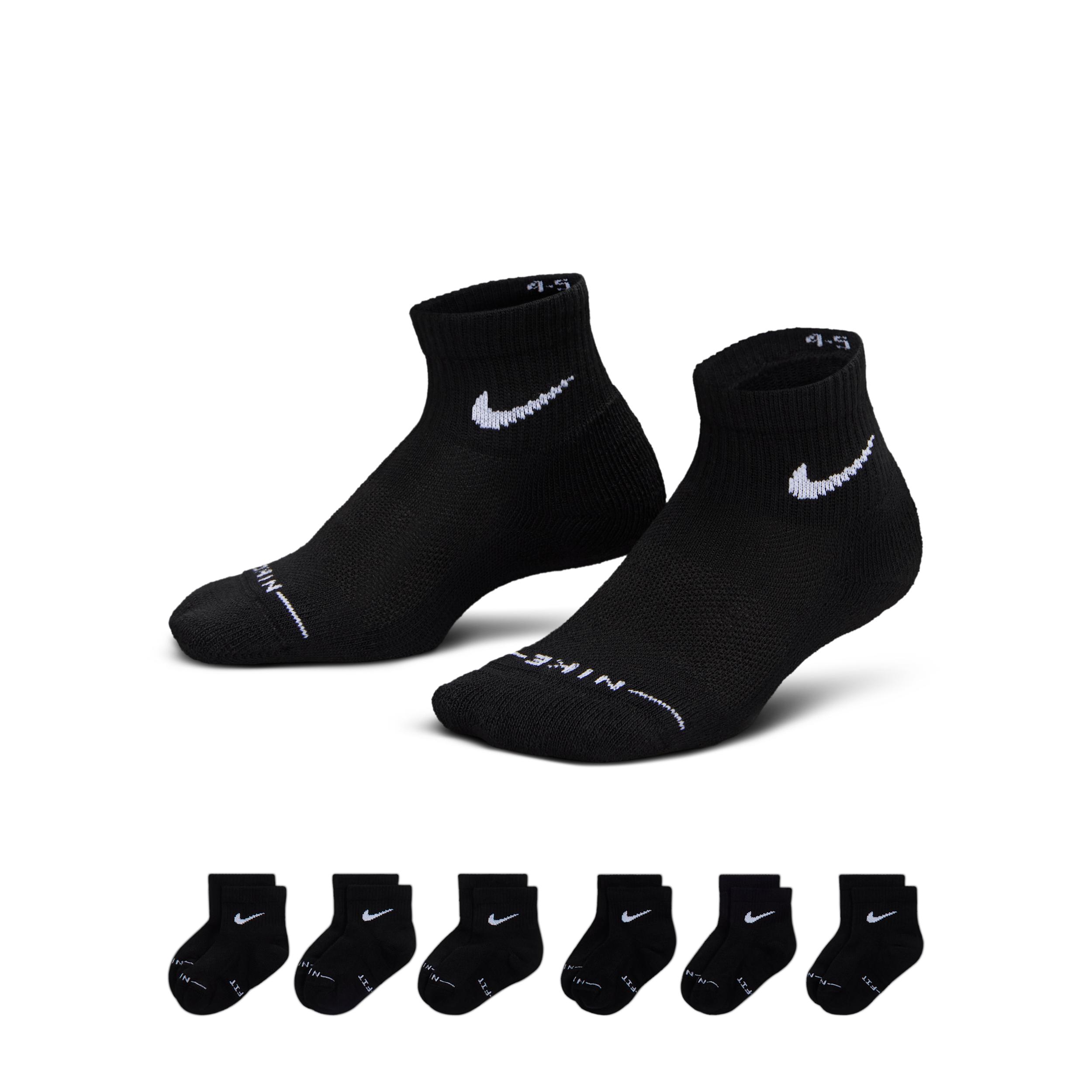 Nike Kids' Dri-FIT Elevated Everyday Ankle Socks (6 Pairs) by NIKE