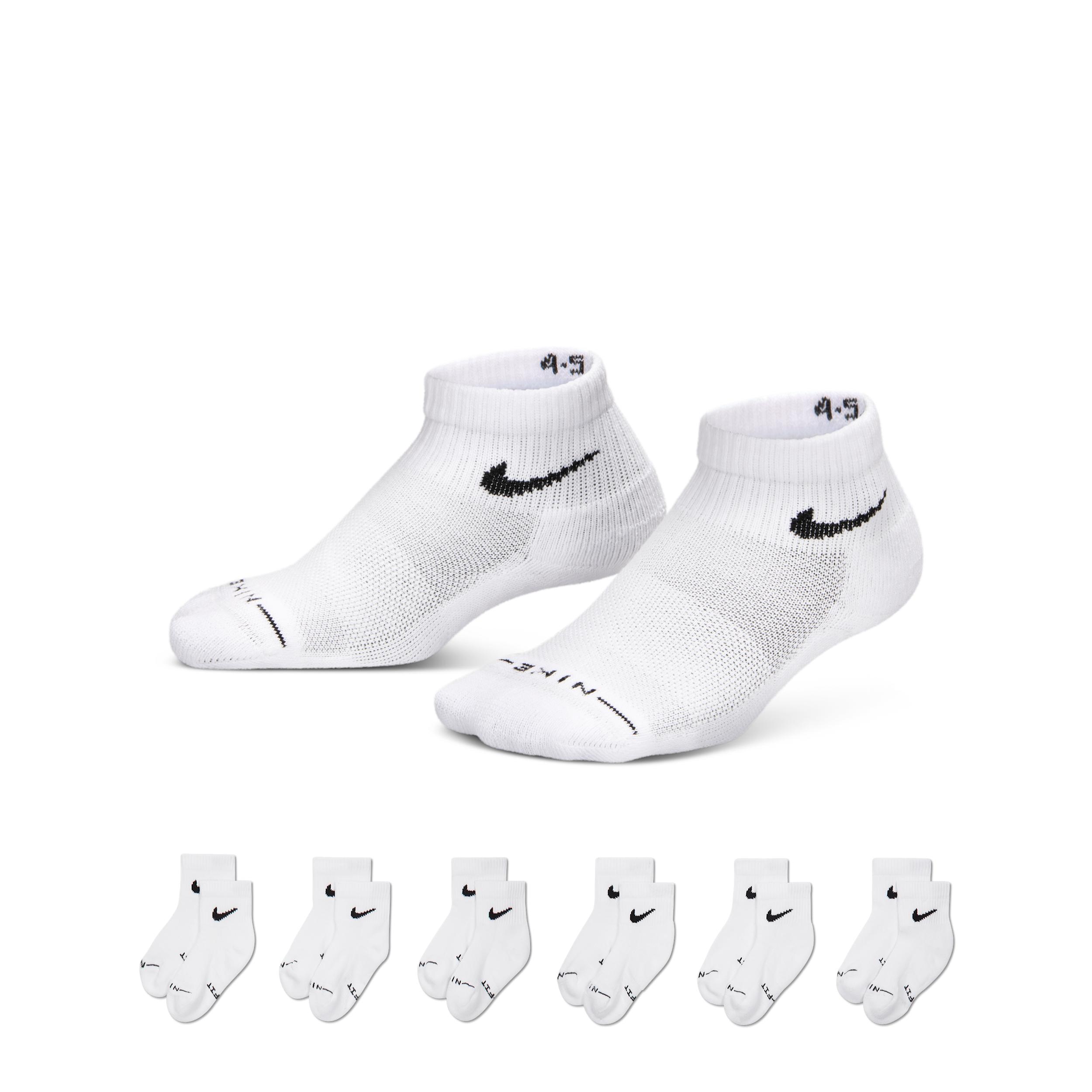 Nike Kids' Dri-FIT Elevated Everyday Ankle Socks (6 Pairs) by NIKE