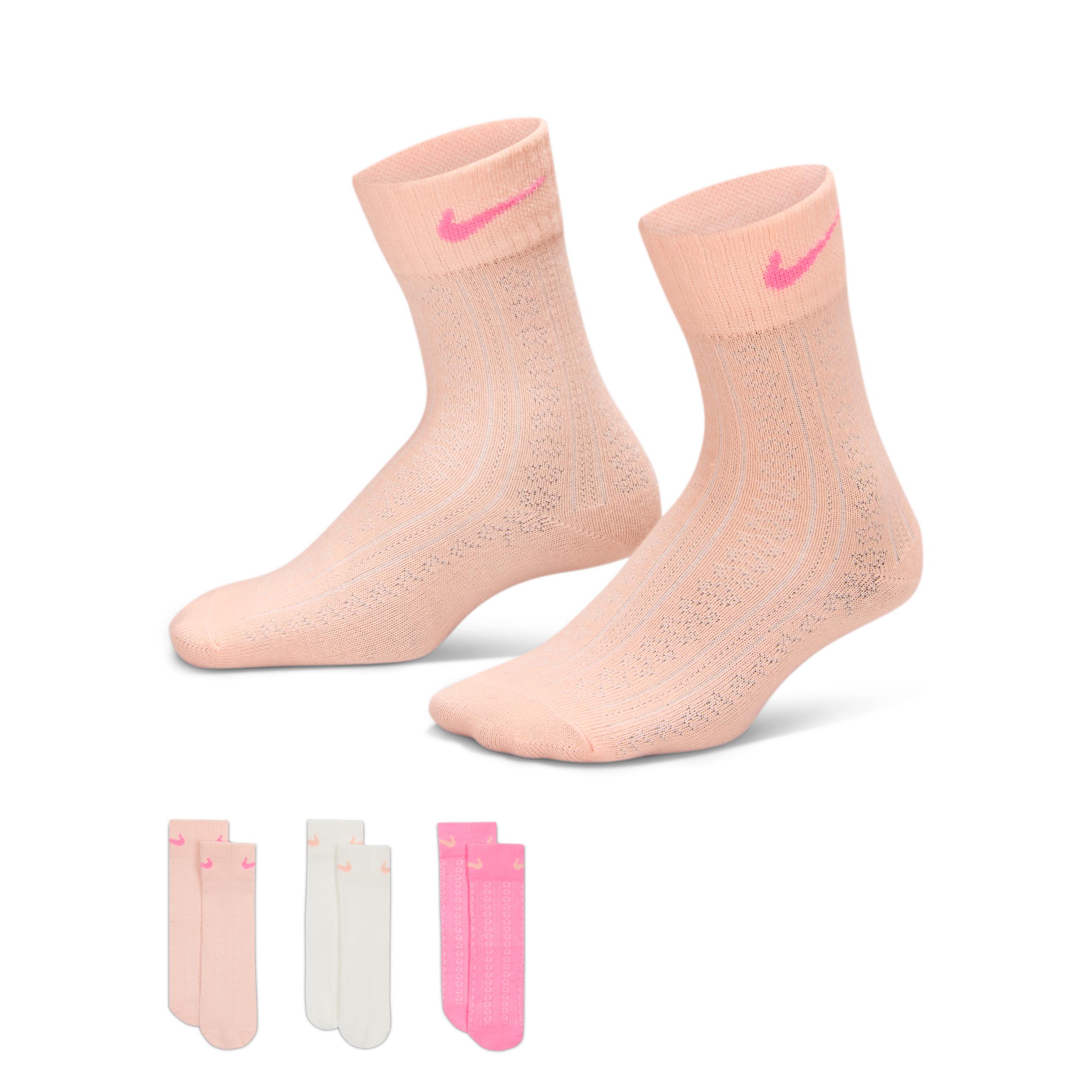 Nike Kids' Easy Breezy Pointelle Socks (3 Pairs) by NIKE