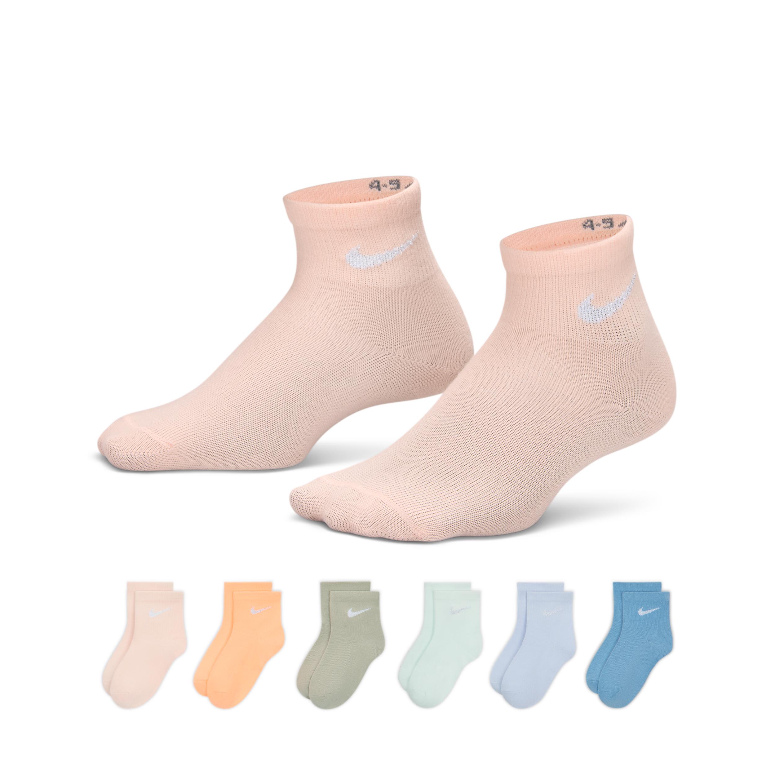 Nike Kids' Metallic Swoosh No-Show Socks (6 Pairs) by NIKE