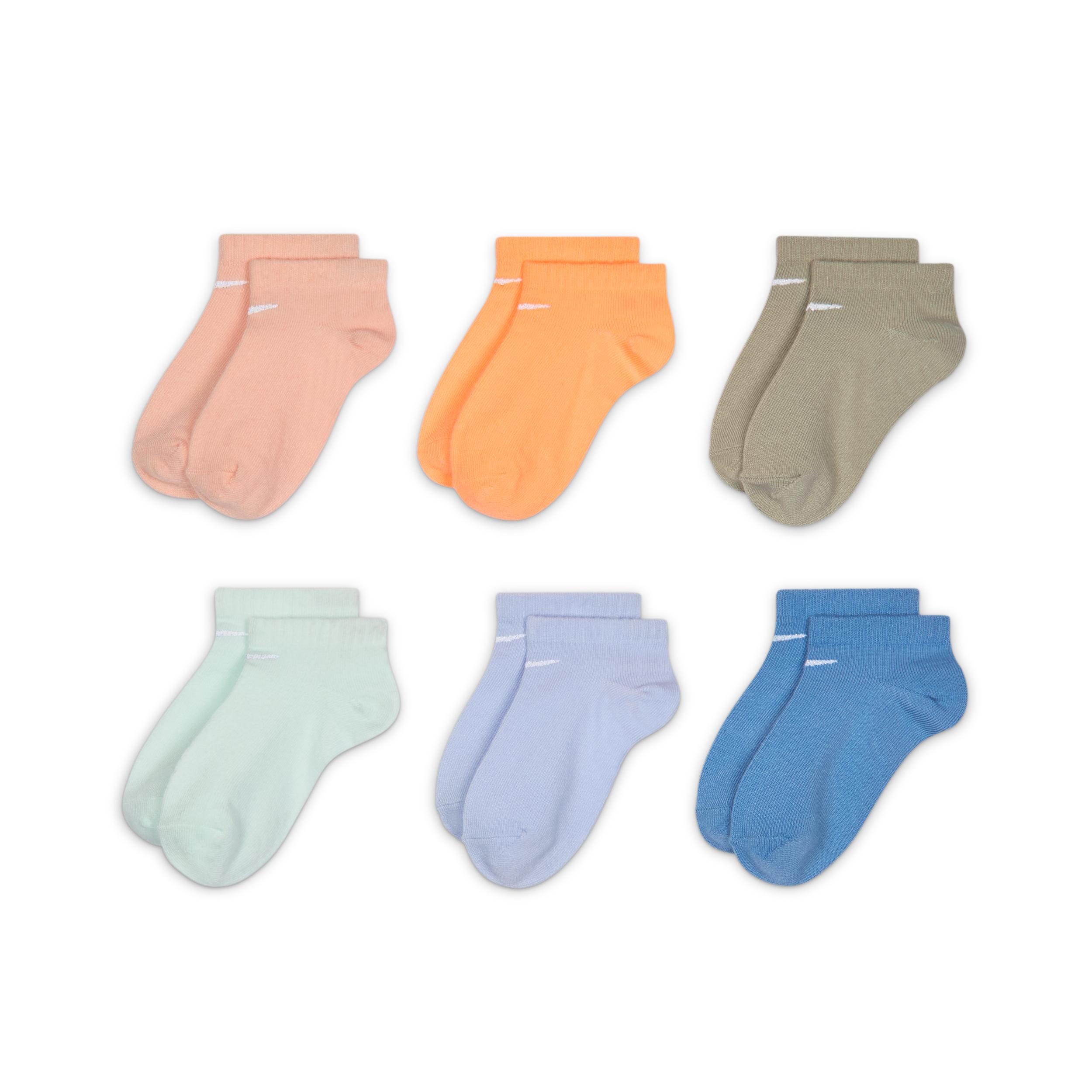Nike Kids' Metallic Swoosh No-Show Socks (6 Pairs) by NIKE