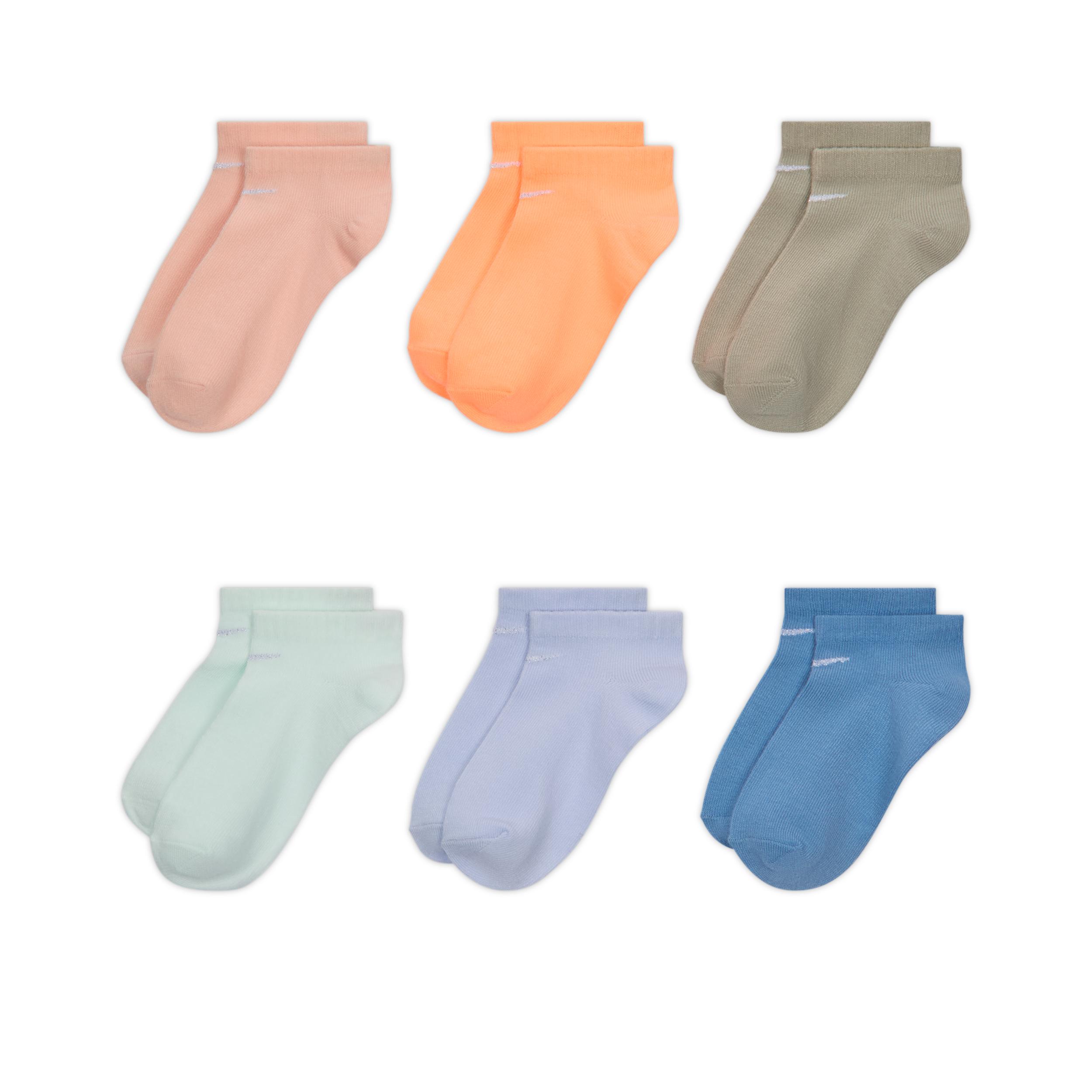 Nike Kids' Metallic Swoosh No-Show Socks (6 Pairs) by NIKE