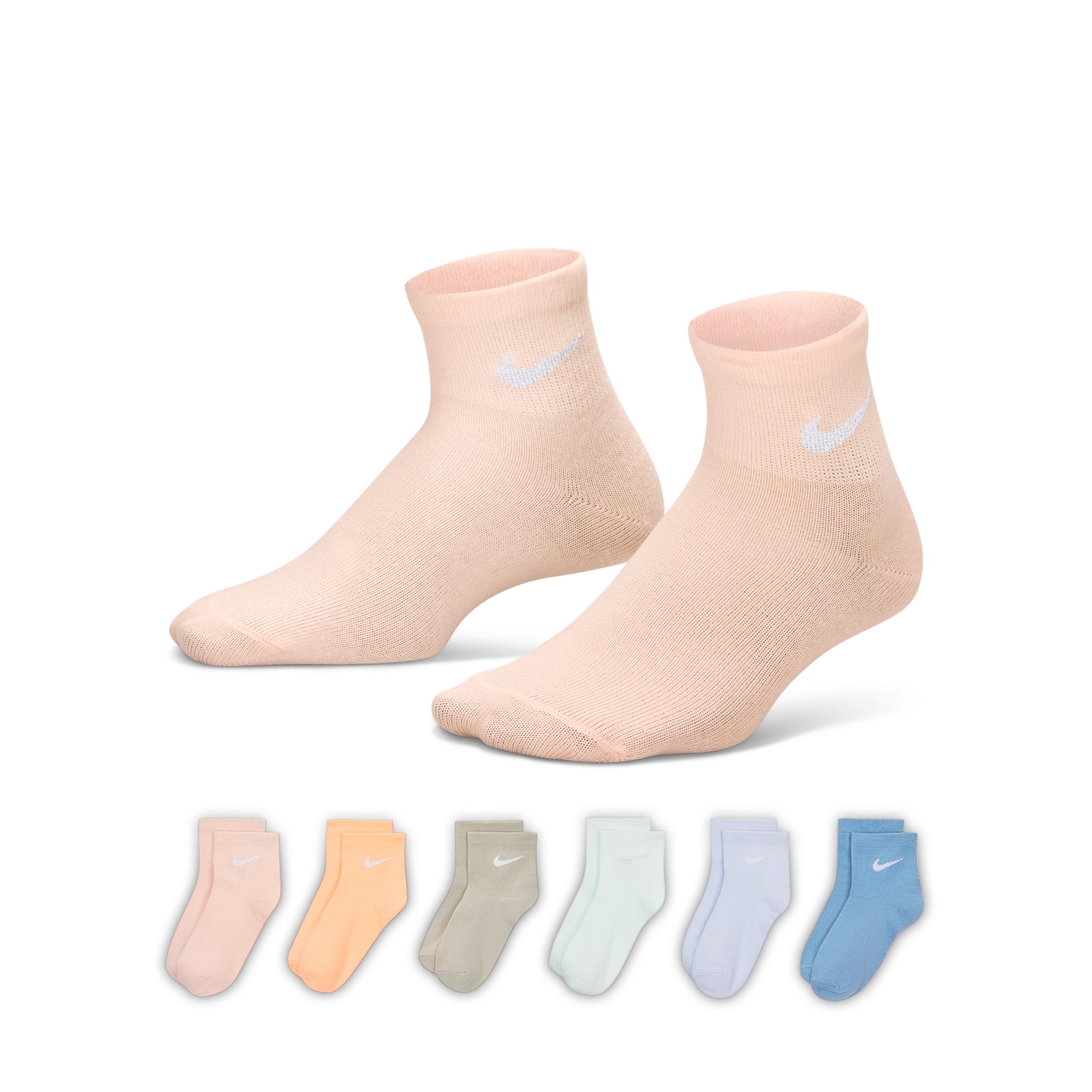 Nike Kids' Metallic Swoosh No-Show Socks (6 Pairs) by NIKE