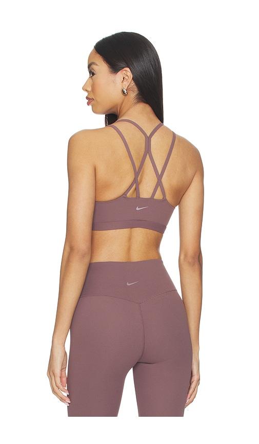 Nike Light Support Padded Sports Bra in Mauve by NIKE