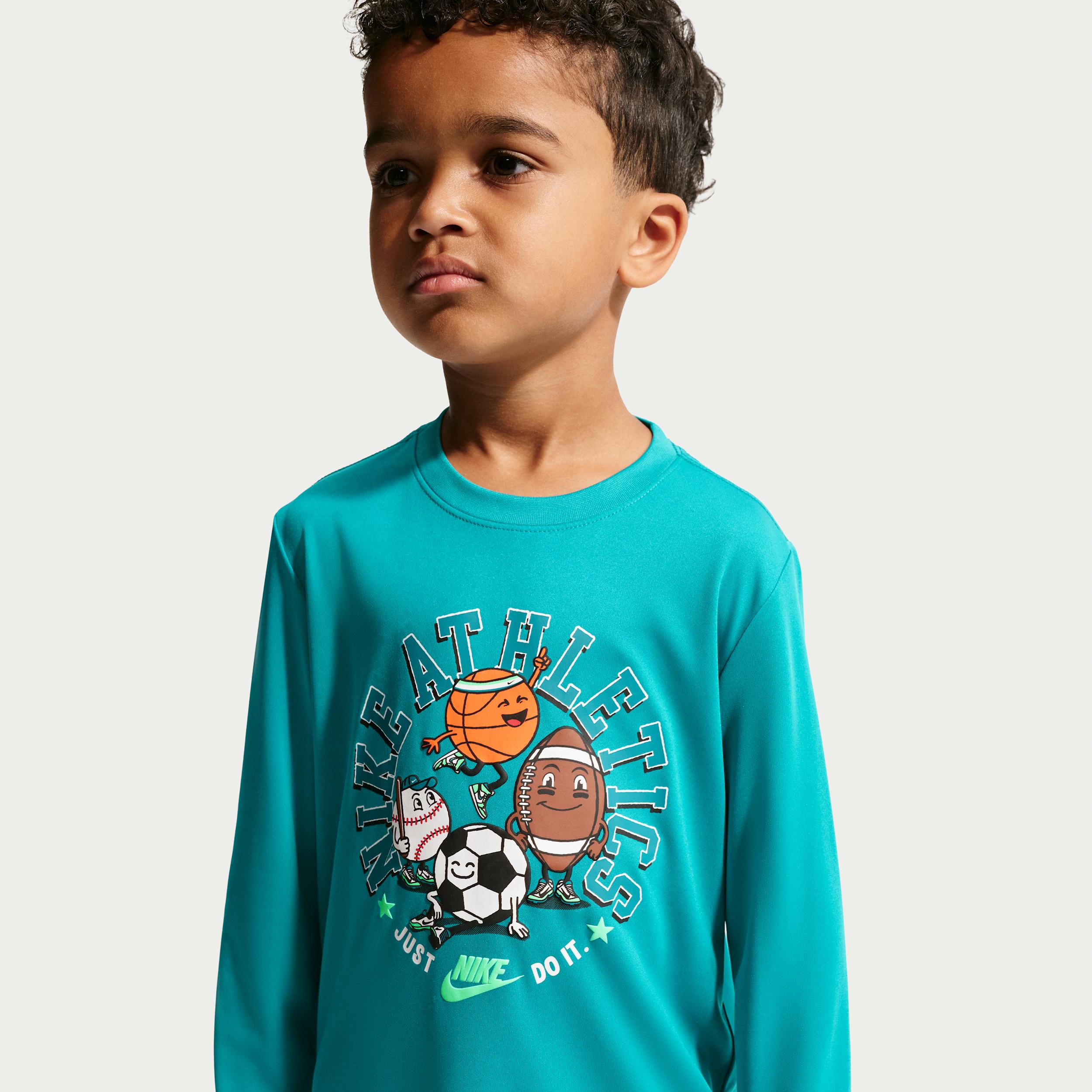 Nike Little Kids' Dri-FIT Graphic Long-Sleeve T-Shirt by NIKE