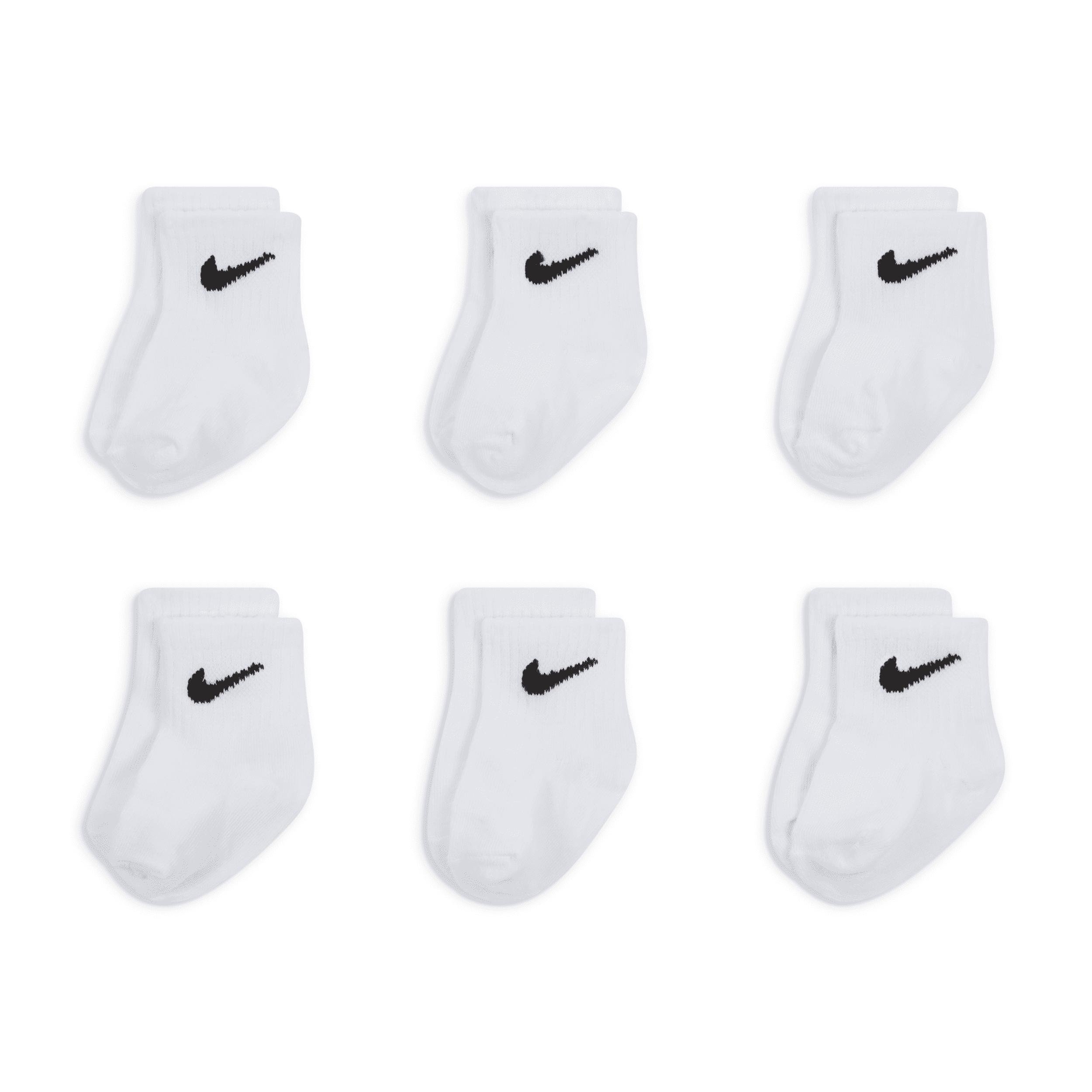 Nike Logo Ankle Socks Box Set (6 Pairs) Baby Socks by NIKE