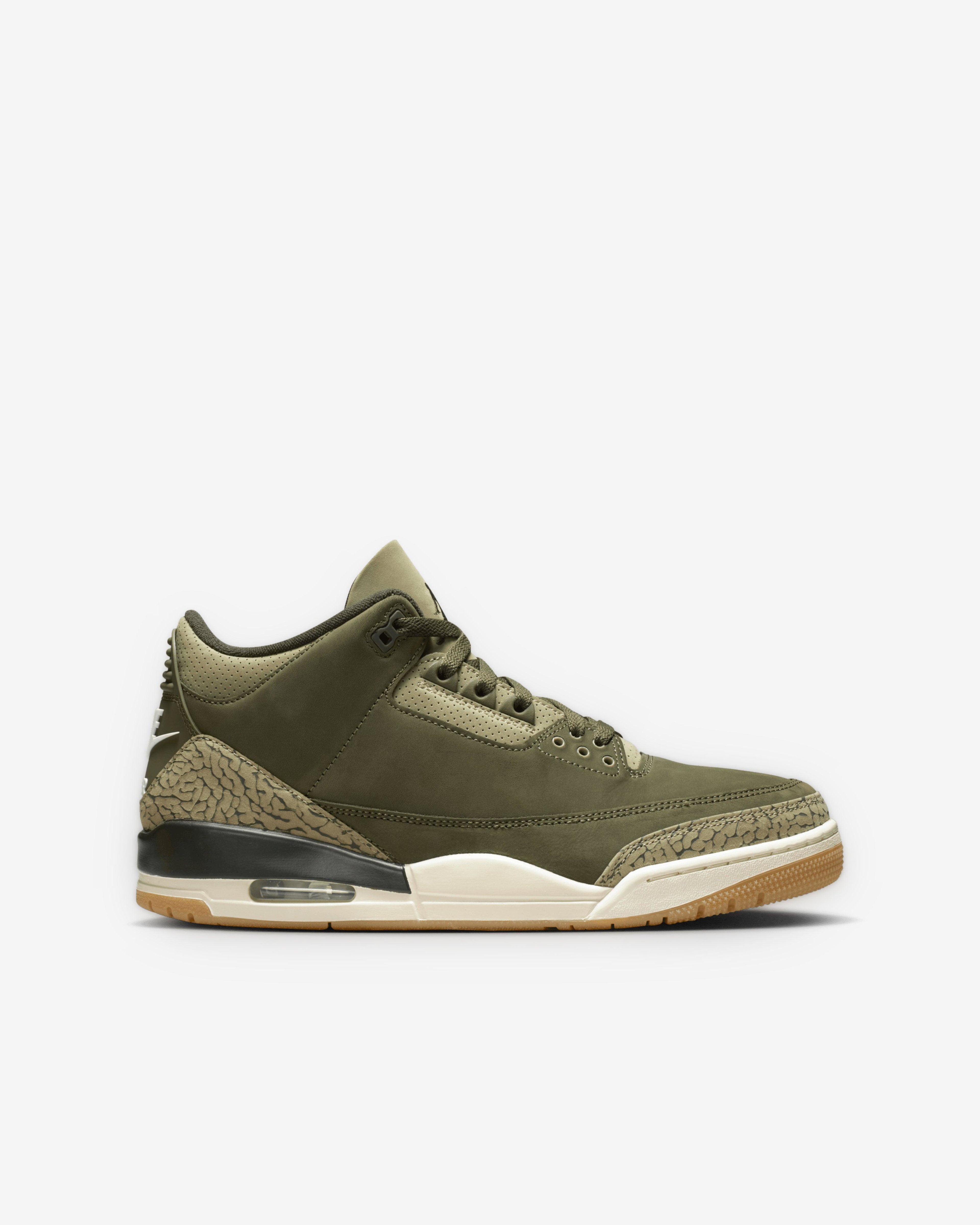 Nike - Men's Air Jordan 3 Retro - (Medium Olive) by NIKE