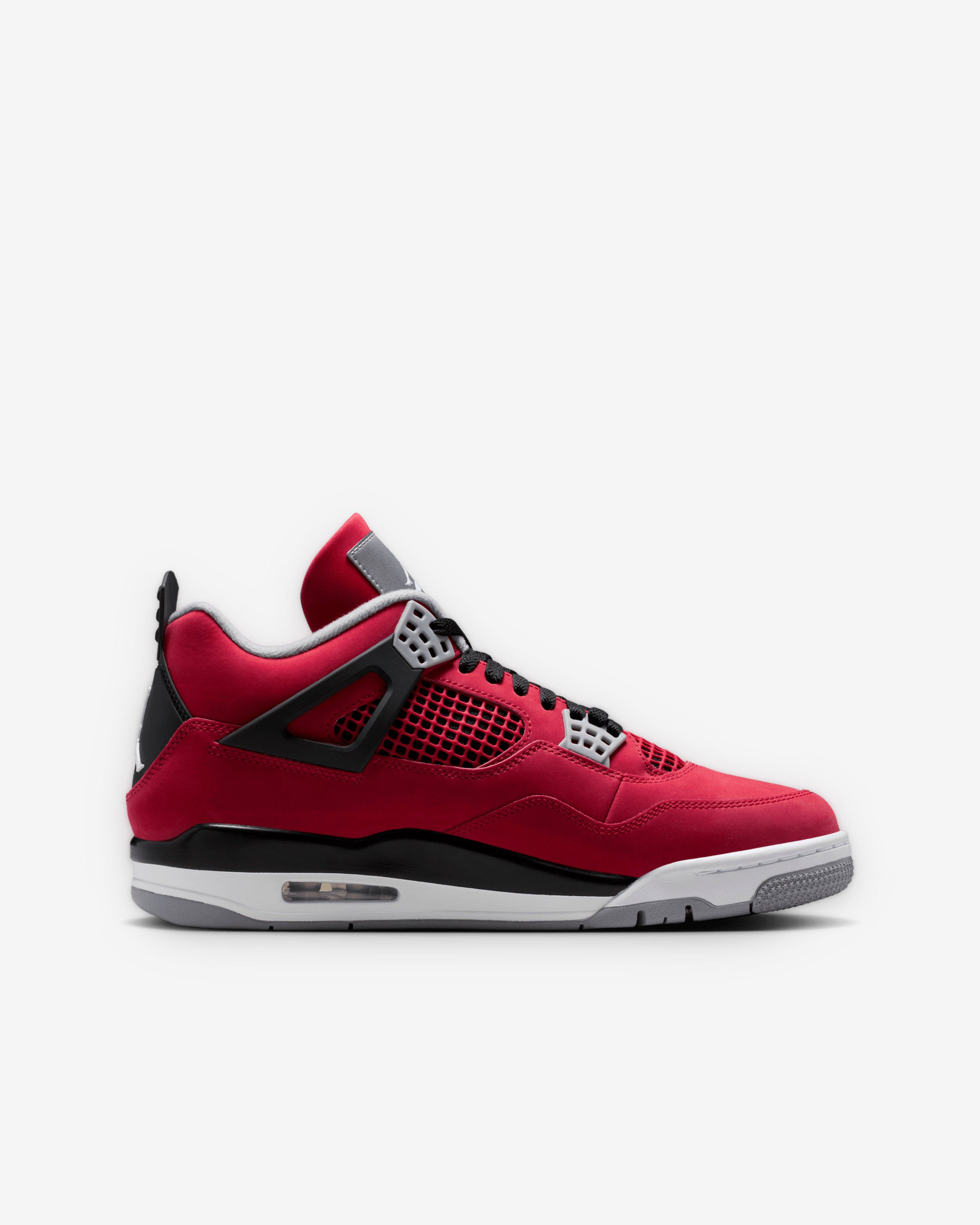 Nike - Men's Air Jordan 4 Retro - (Fire Red/Black/Cement Grey) by NIKE