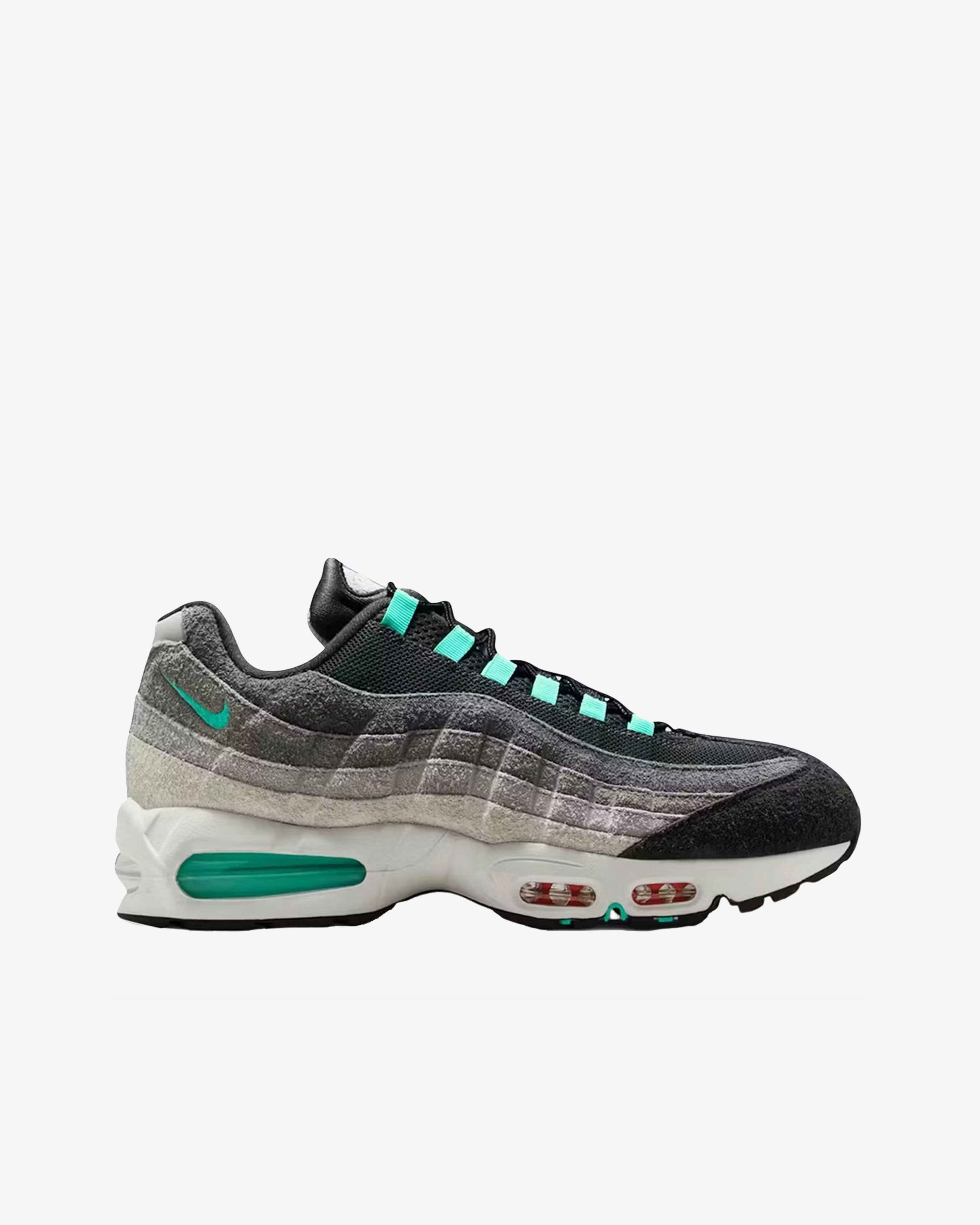 Nike - Men's Air Max 95 Big Bubble Sneakers - (Turquoise/Red) by NIKE