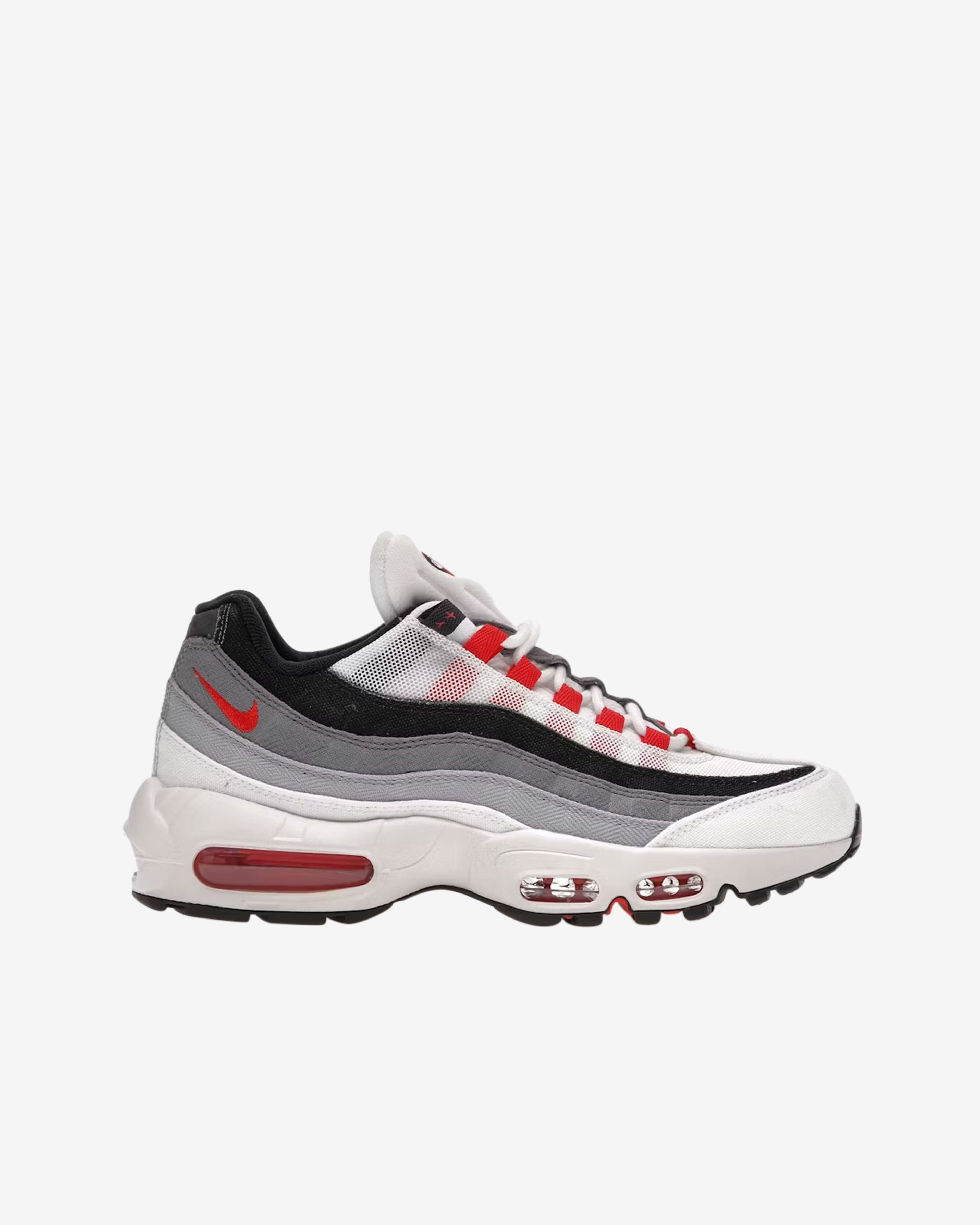 Nike - Men's Air Max 95 Premium Sneakers - (White/Red/Grey) by NIKE