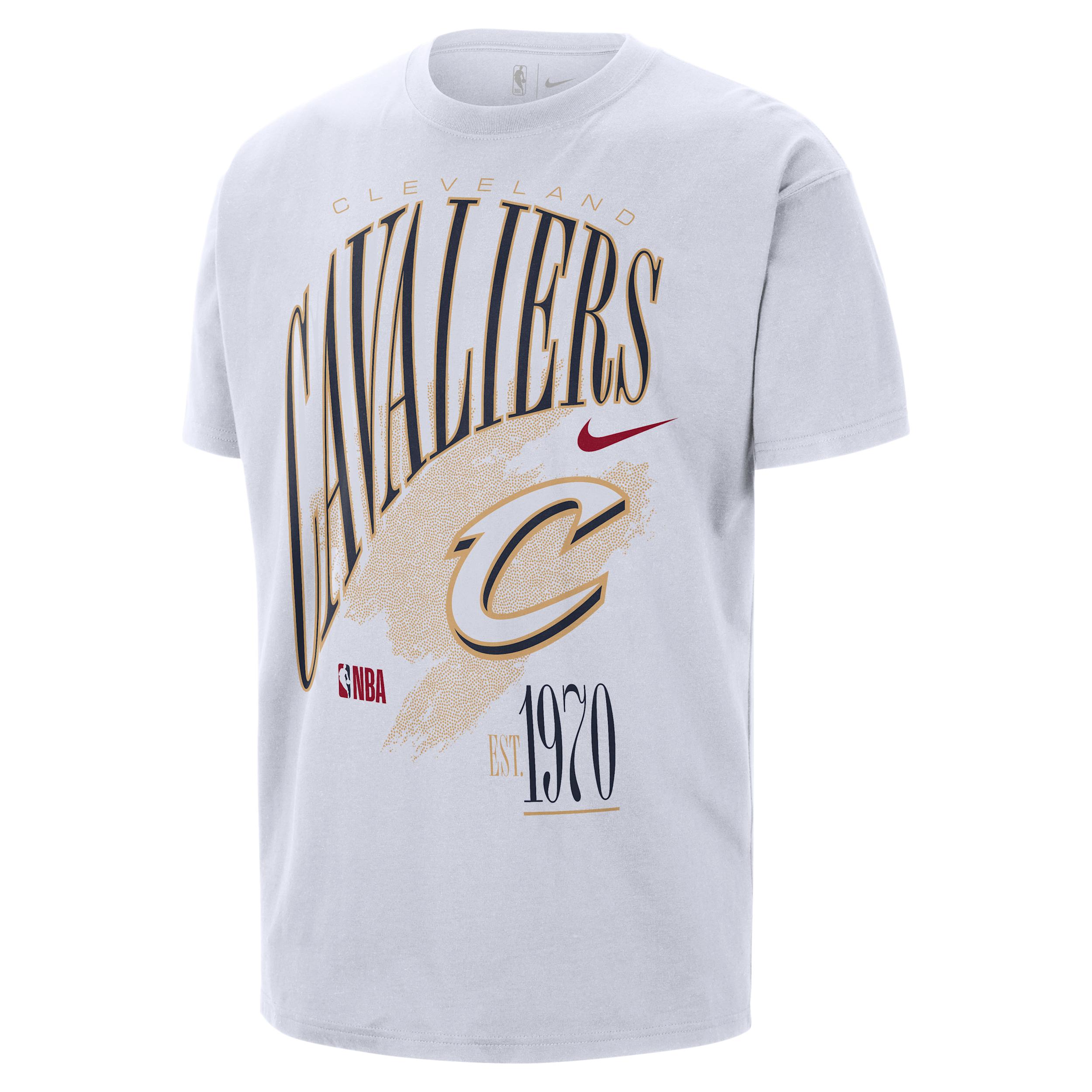Nike Men's Cleveland Cavaliers Hardwood Classics Vintage Short-Sleeve Ringer T-Shirt by NIKE