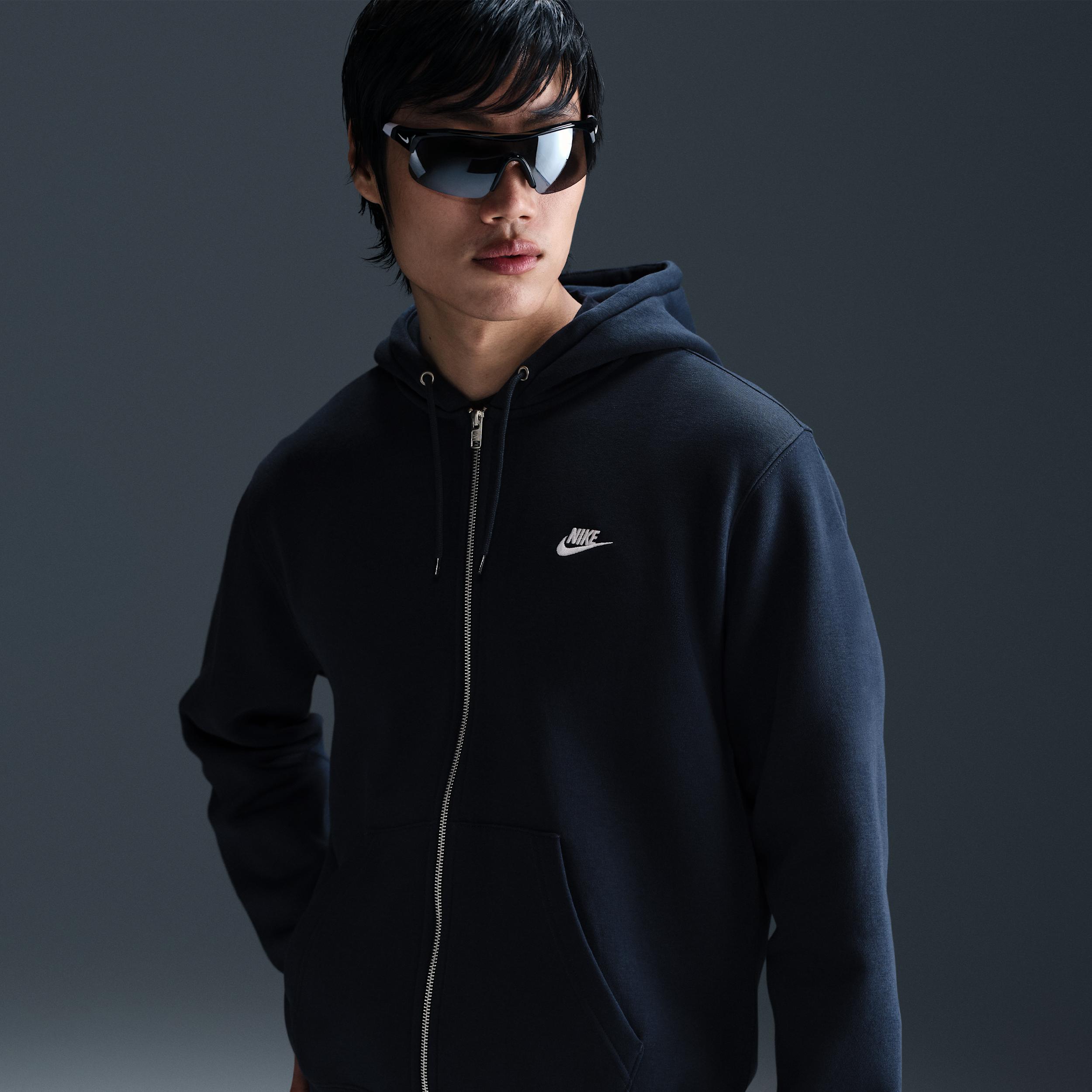 Nike Men's Club Full-Zip Fleece Hoodie by NIKE