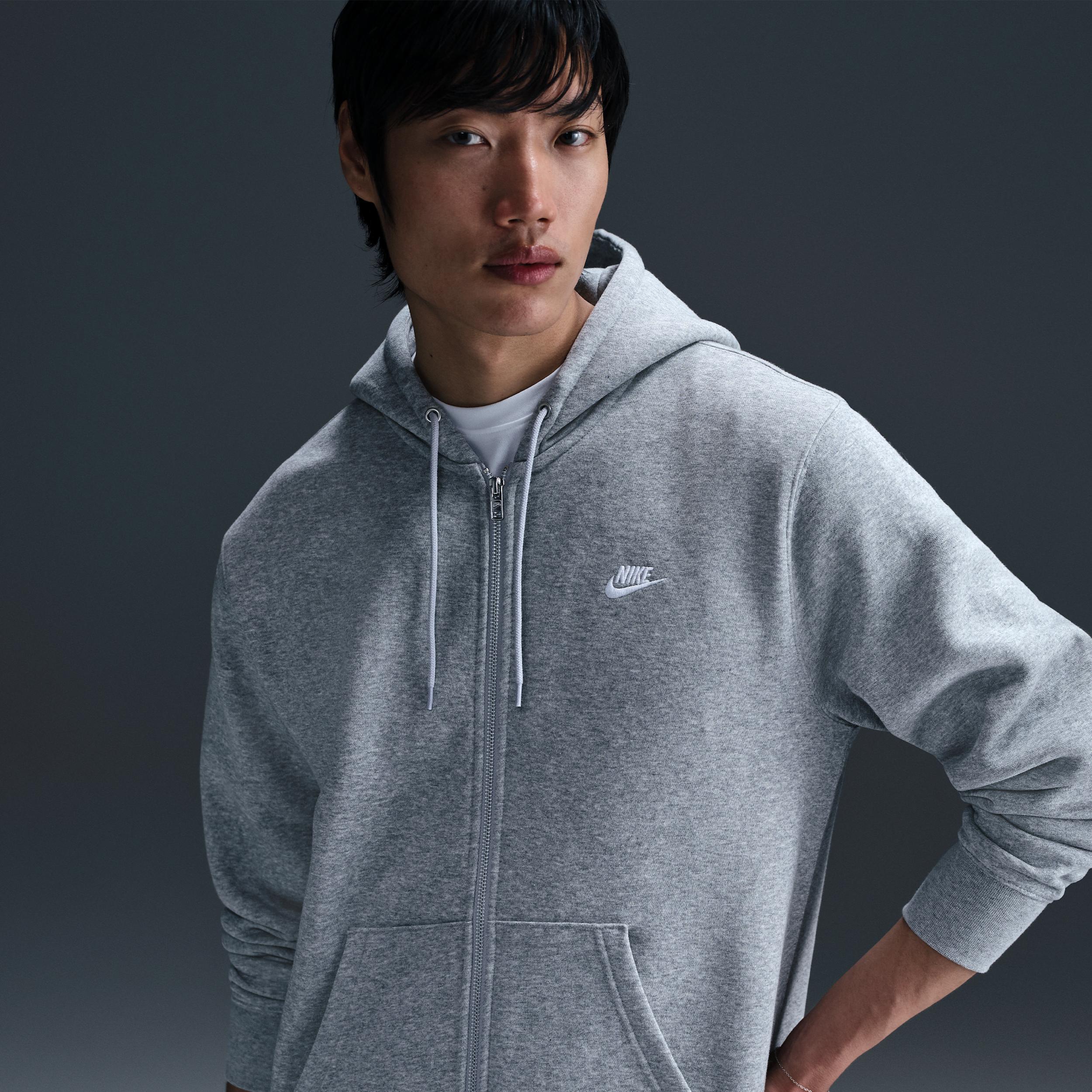 Nike Men's Club Full-Zip Fleece Hoodie by NIKE