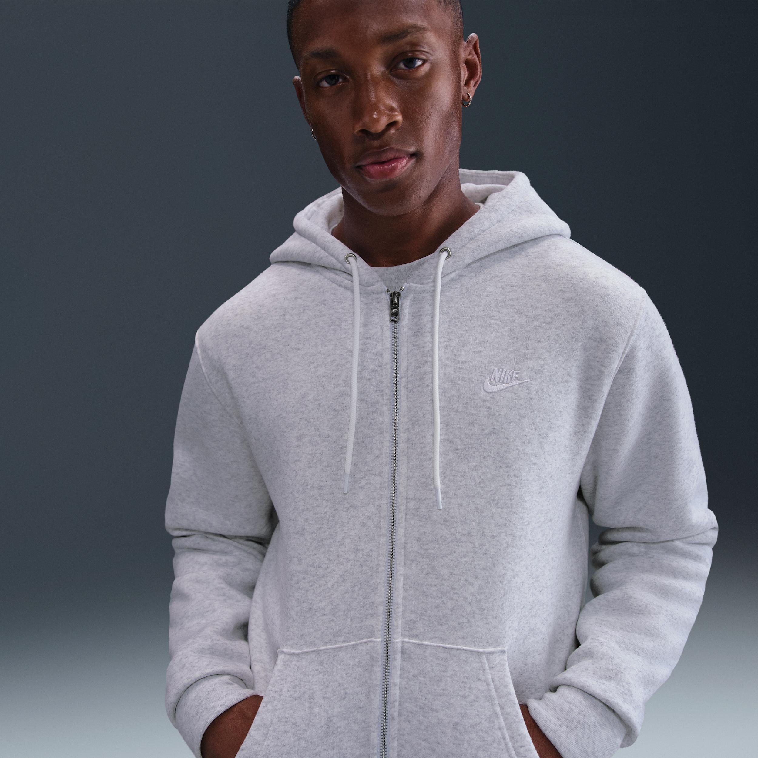 Nike Men's Club Full-Zip Fleece Hoodie by NIKE