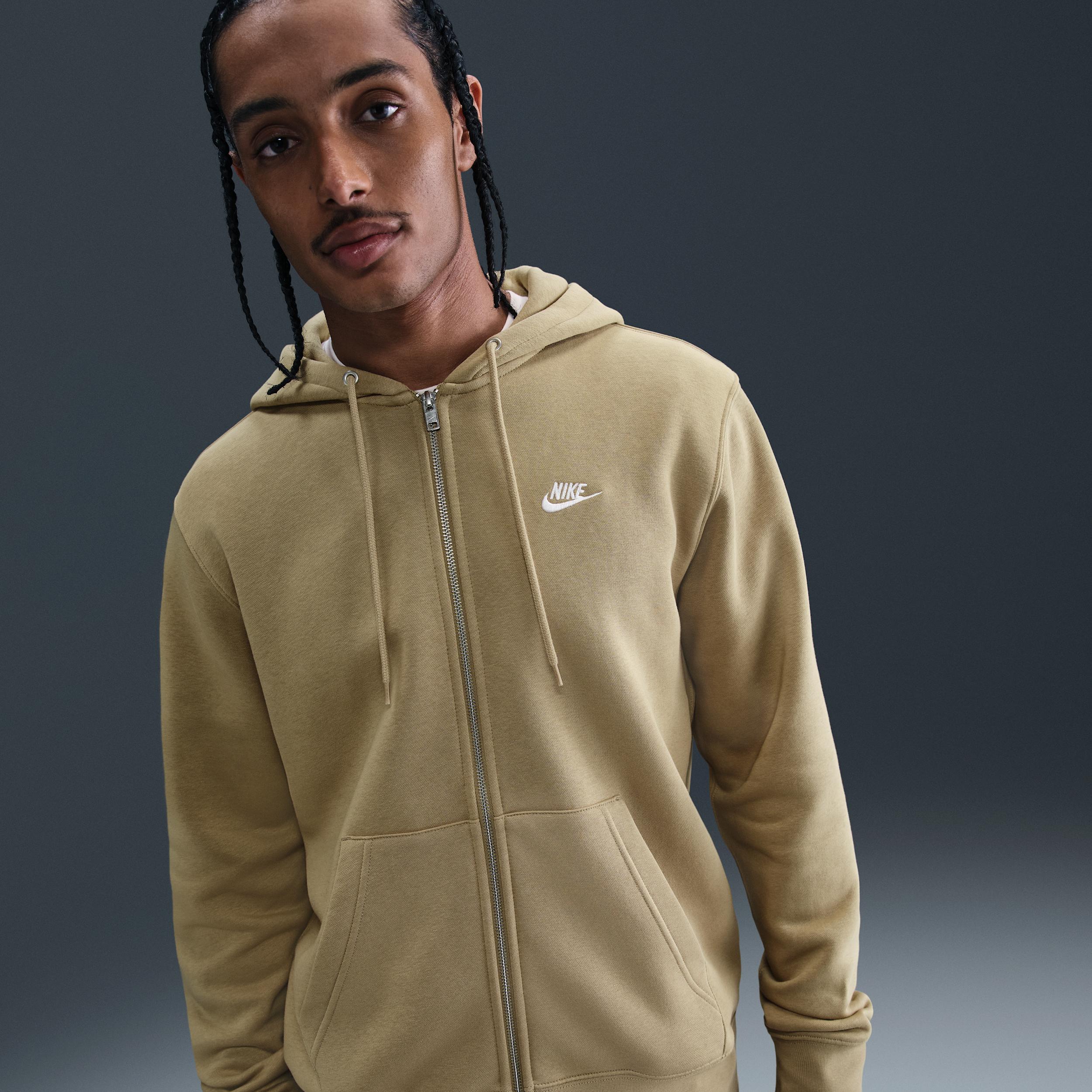 Nike Men's Club Full-Zip Fleece Hoodie by NIKE