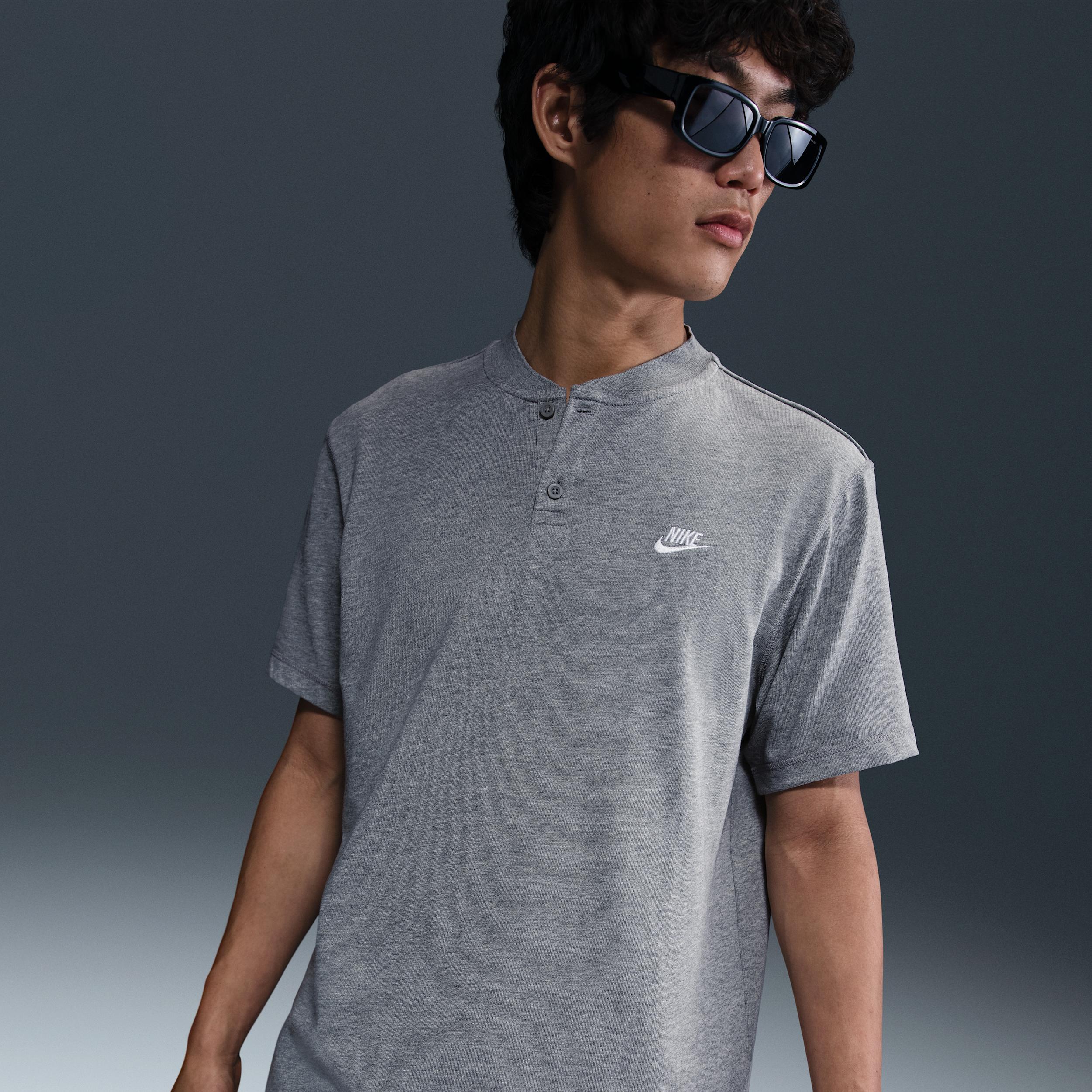 Nike Men's Club Short-Sleeve Henley by NIKE