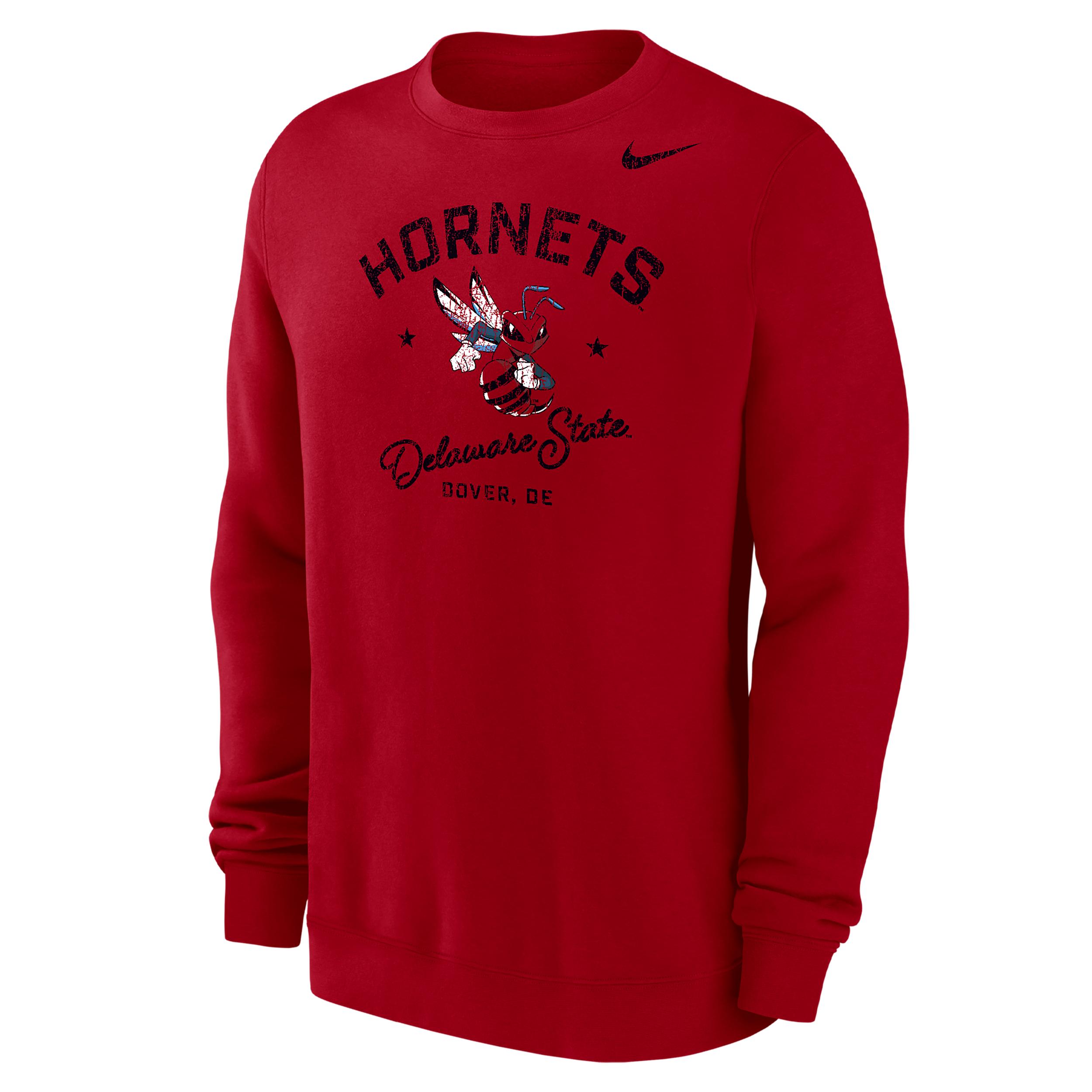 Nike Men's College (Delaware State University) Menâs Club Fleece Crew-Neck Sweatshirt by NIKE