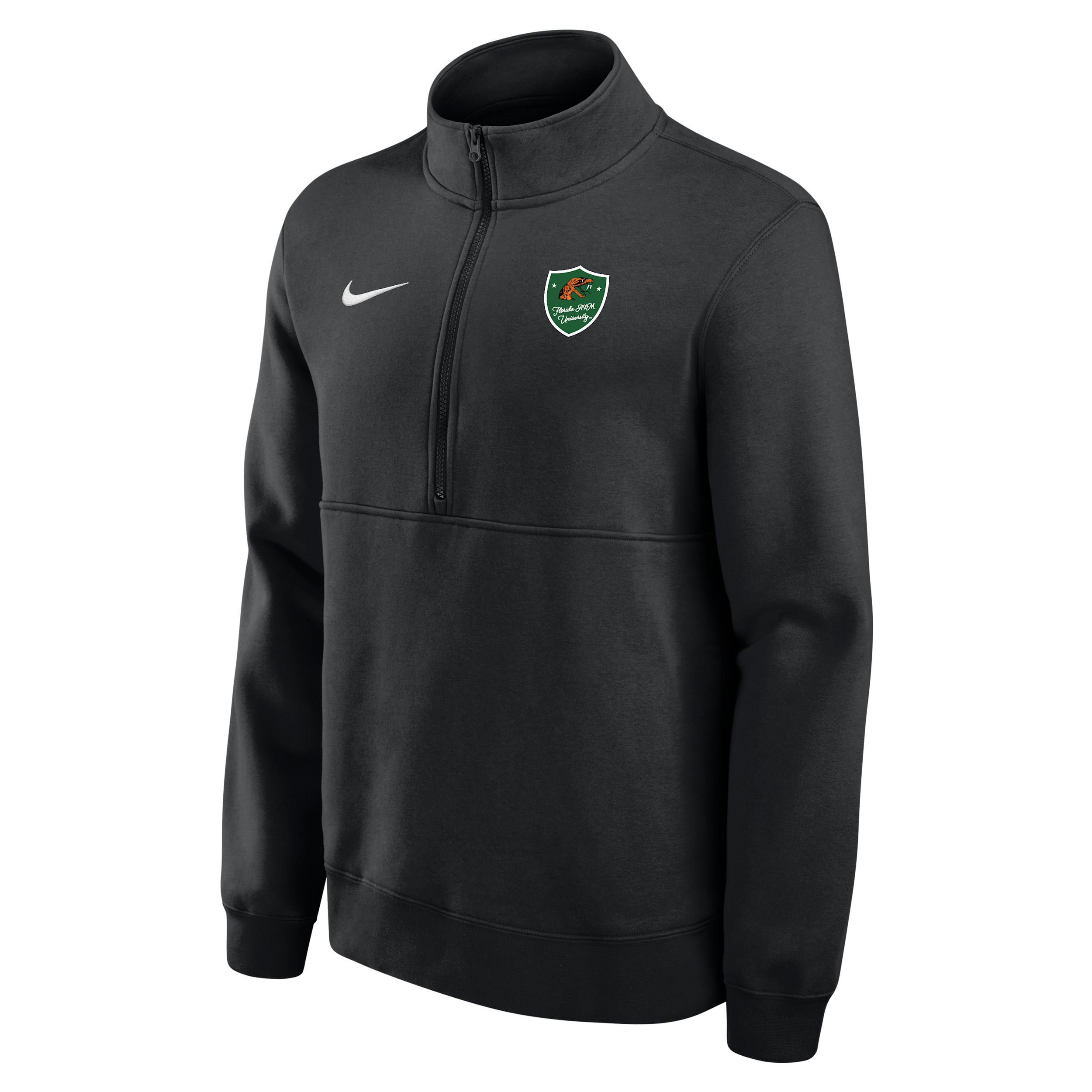 Nike Men's College (Florida A&M University Club Fleece 1/4-Zip Top by NIKE
