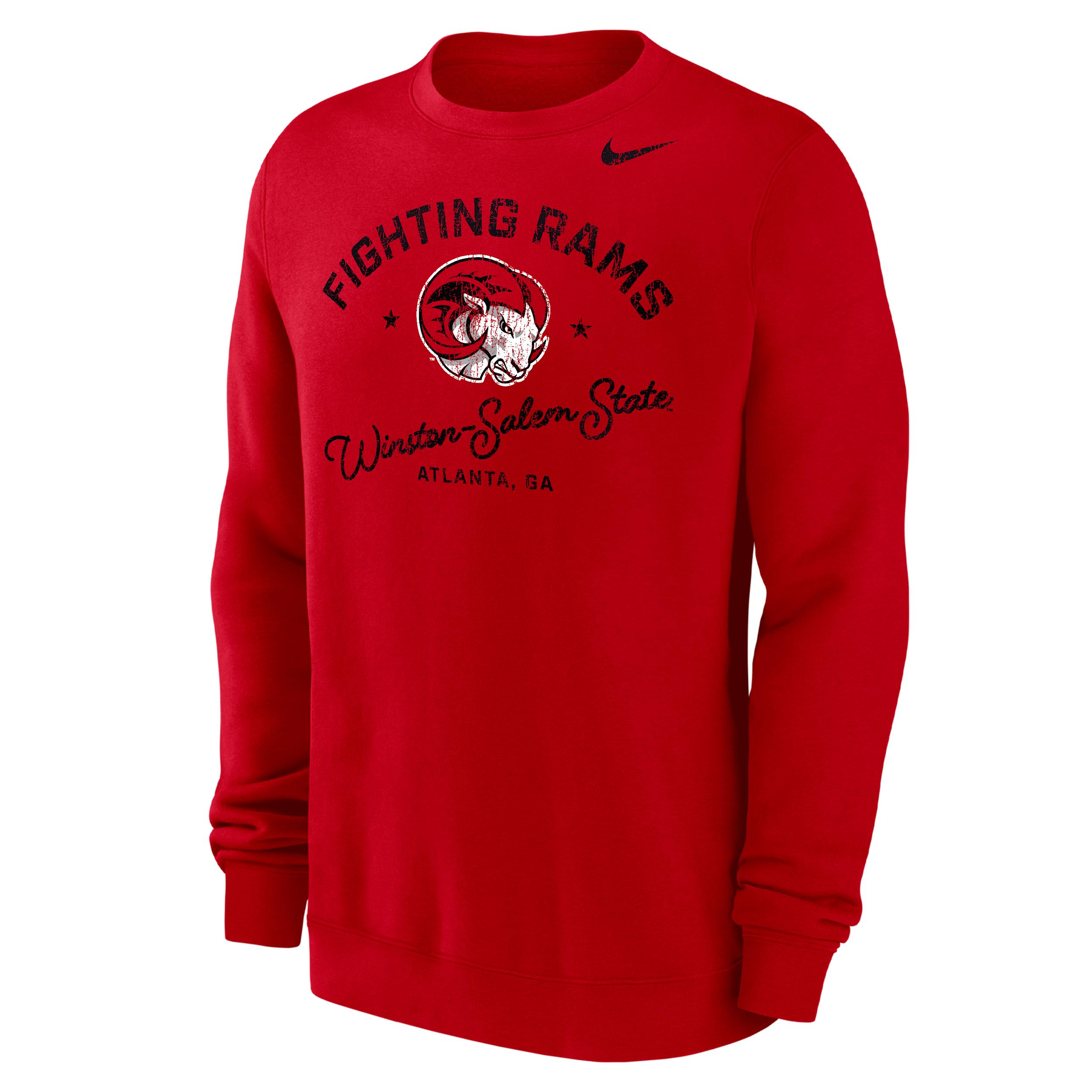 Nike Men's College (Winston-Salem State) Menâs Club Fleece Crew-Neck Sweatshirt by NIKE