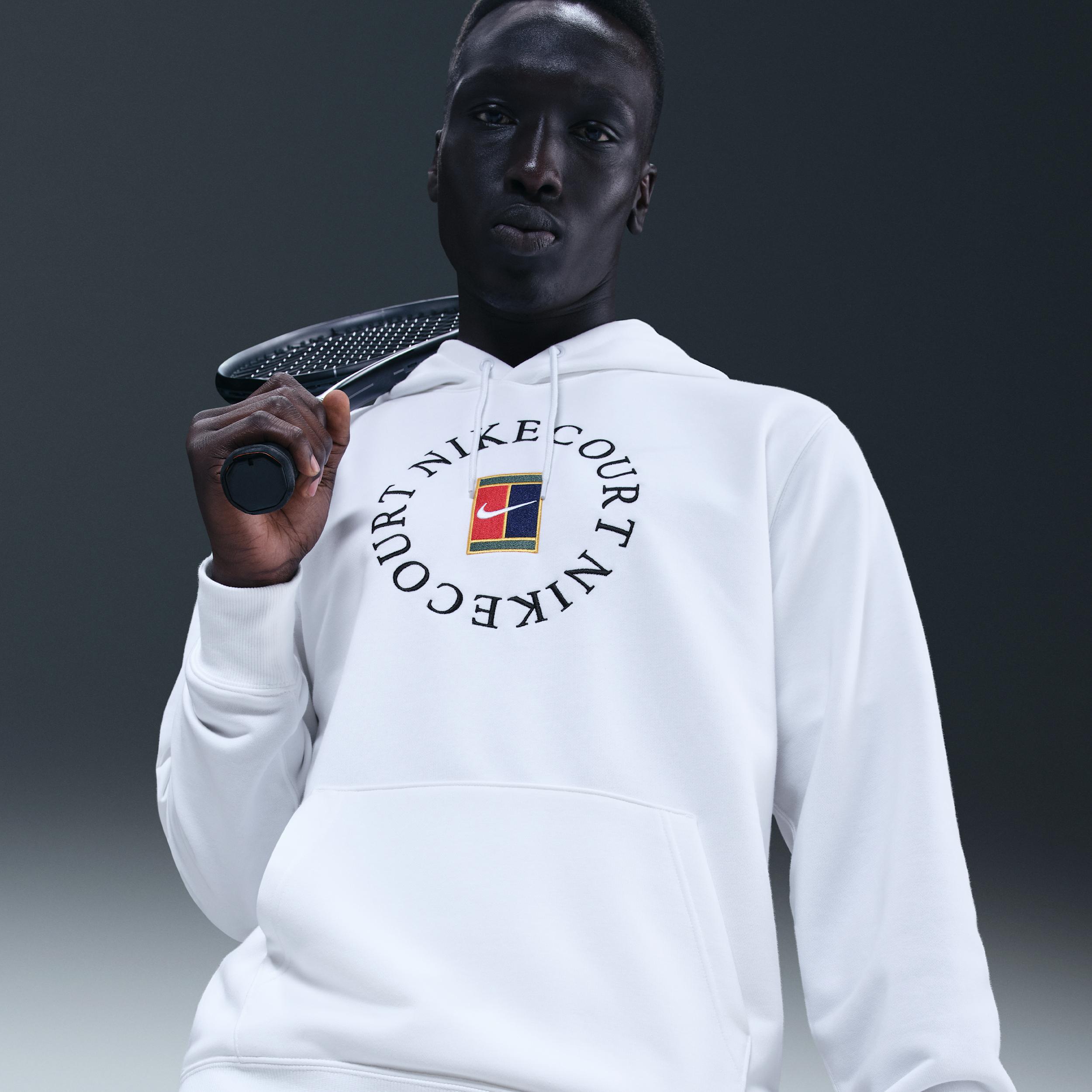 Nike Men's Court Heritage Dri-FIT French Terry Tennis Pullover Hoodie by NIKE
