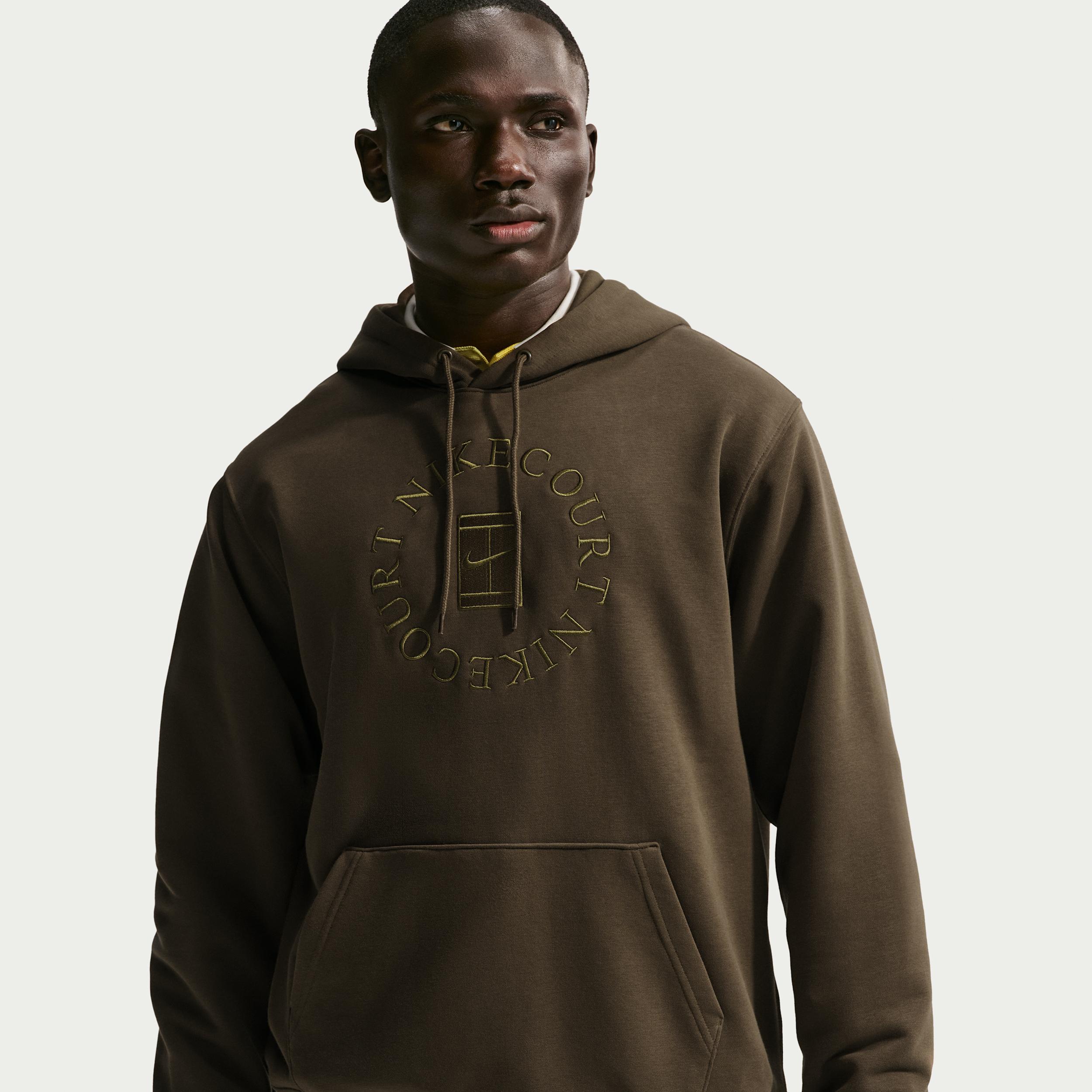 Nike Men's Court Heritage Dri-FIT French Terry Tennis Pullover Hoodie by NIKE
