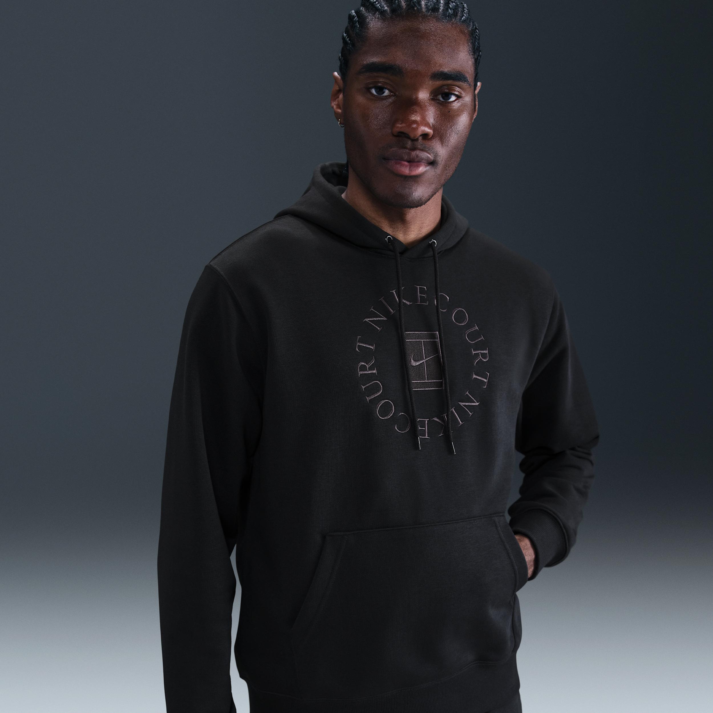 Nike Men's Court Heritage Dri-FIT French Terry Tennis Pullover Hoodie by NIKE