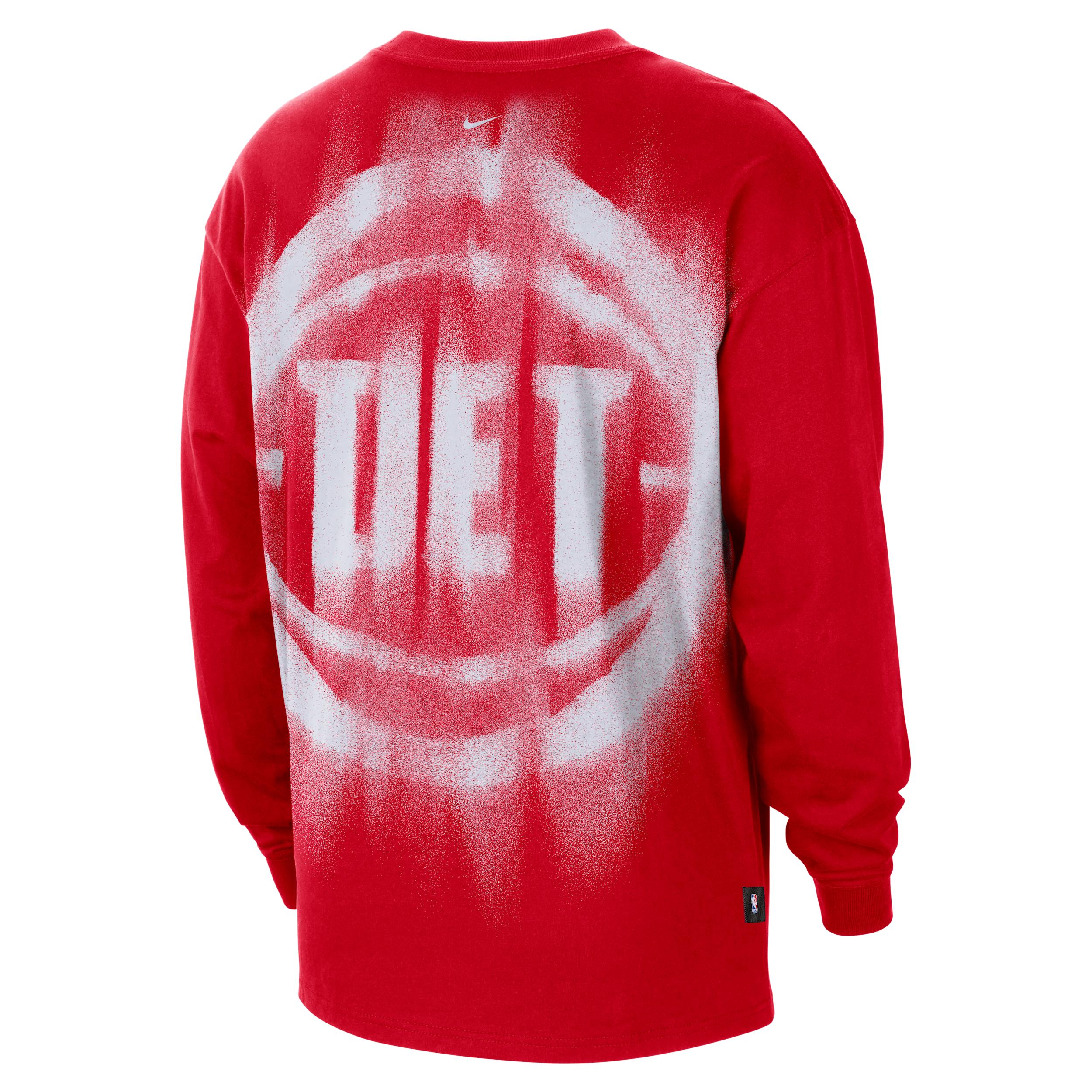 Nike Men's Detroit Pistons Standard Issue Basketball Long-Sleeve Top by NIKE