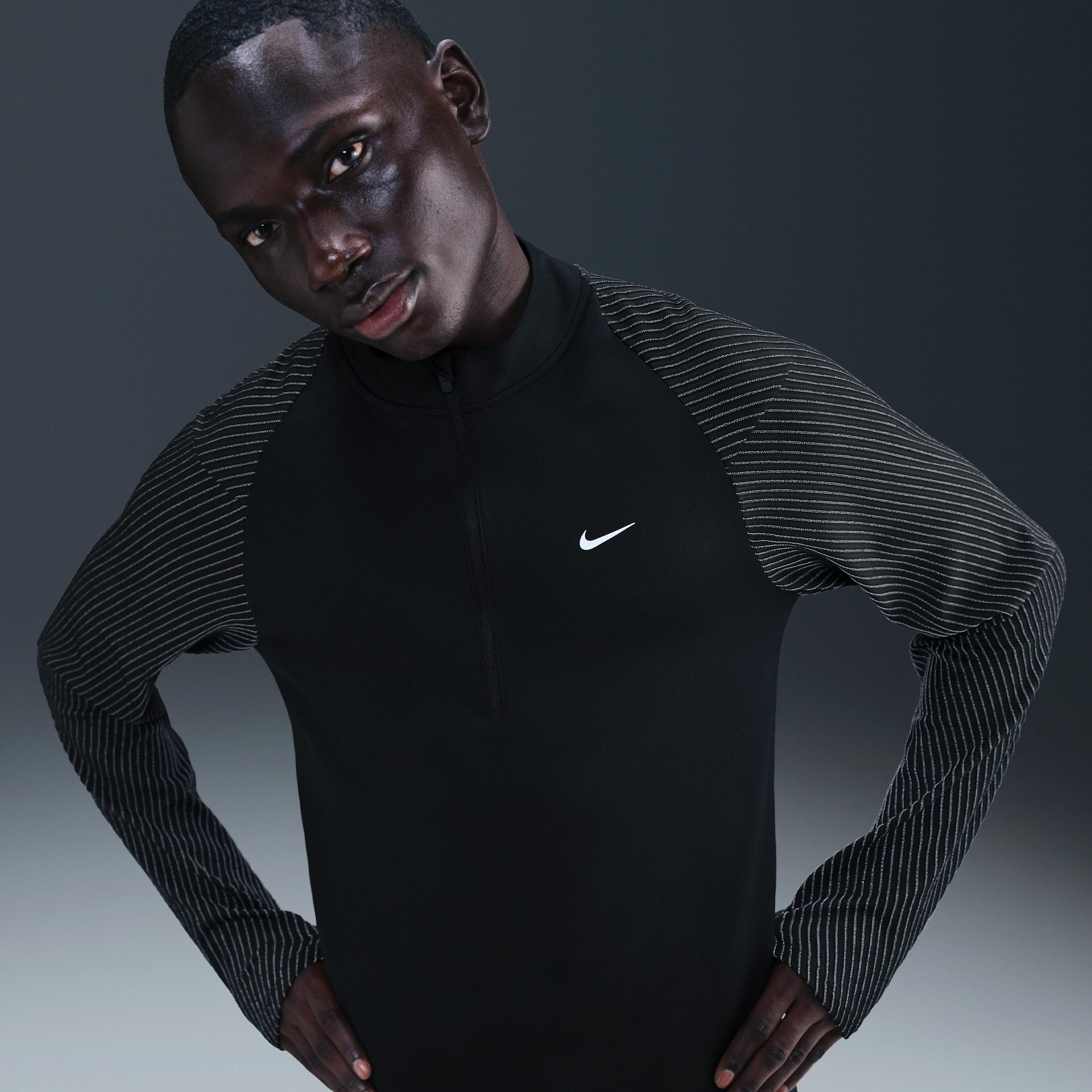 Nike Men's Dri-FIT 1/2-Zip Running Top with Reflective Accents by NIKE