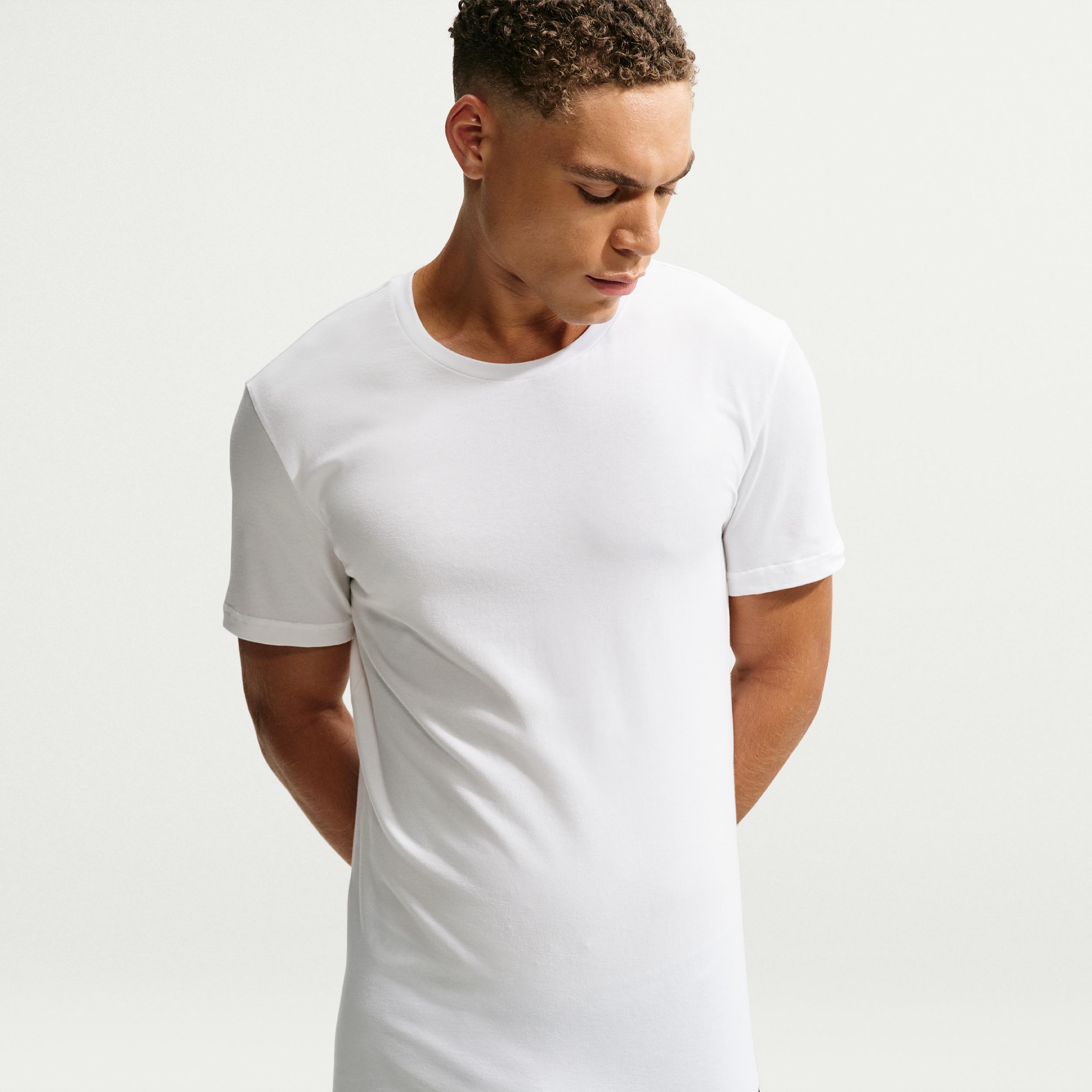 Nike Men's Essential Cotton Stretch Crew-Neck T-Shirts (2-Pack) by NIKE
